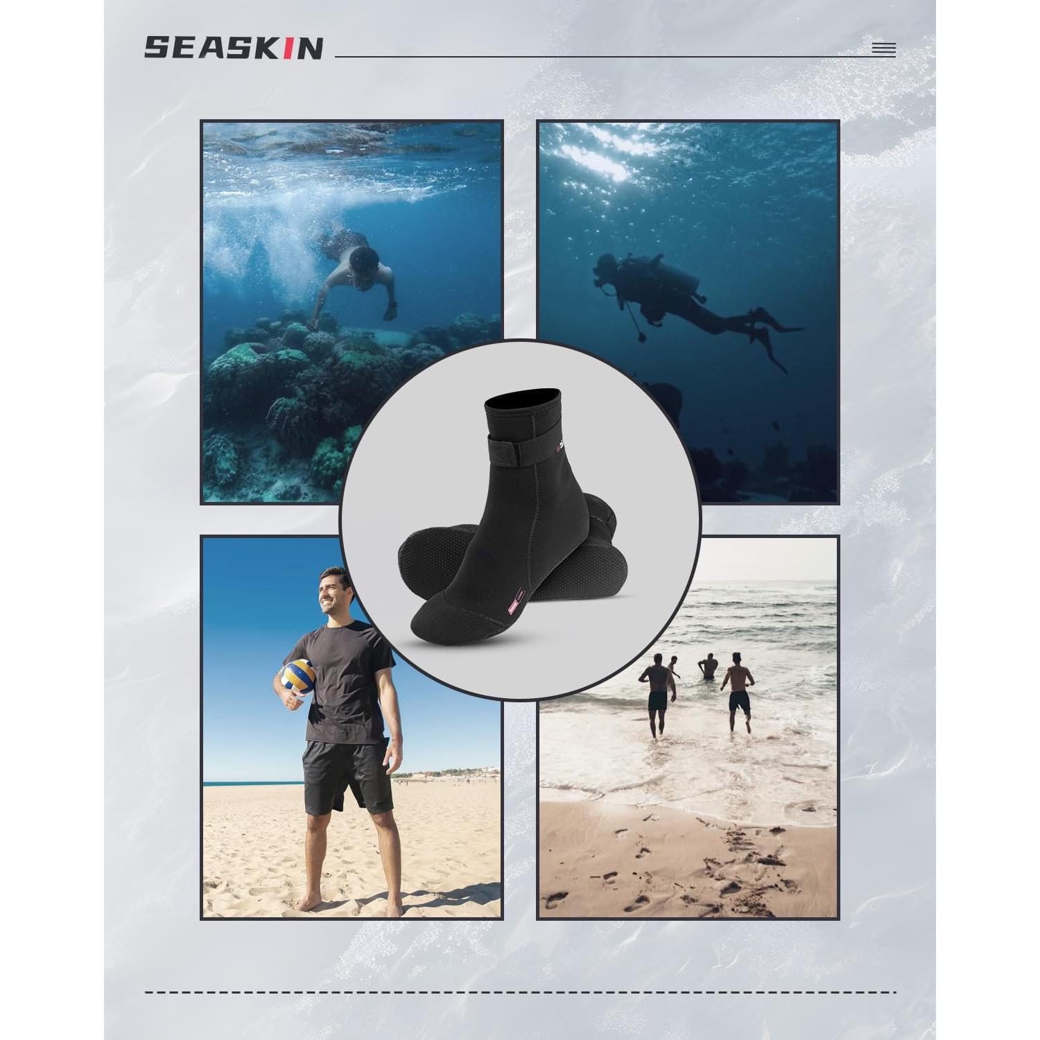 Calcetines de Neopreno Seaskin 3mm para Playa y Deportes