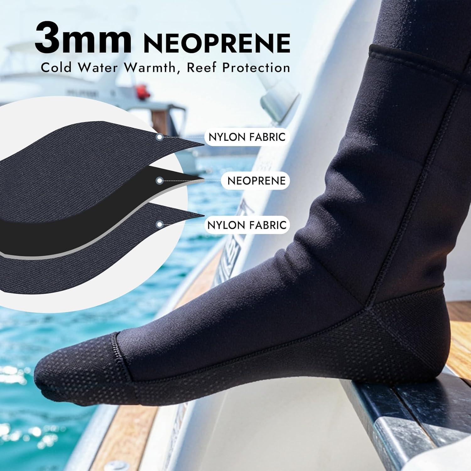 Calcetines de Buceo Neopreno 3mm Dizokizo Antideslizantes