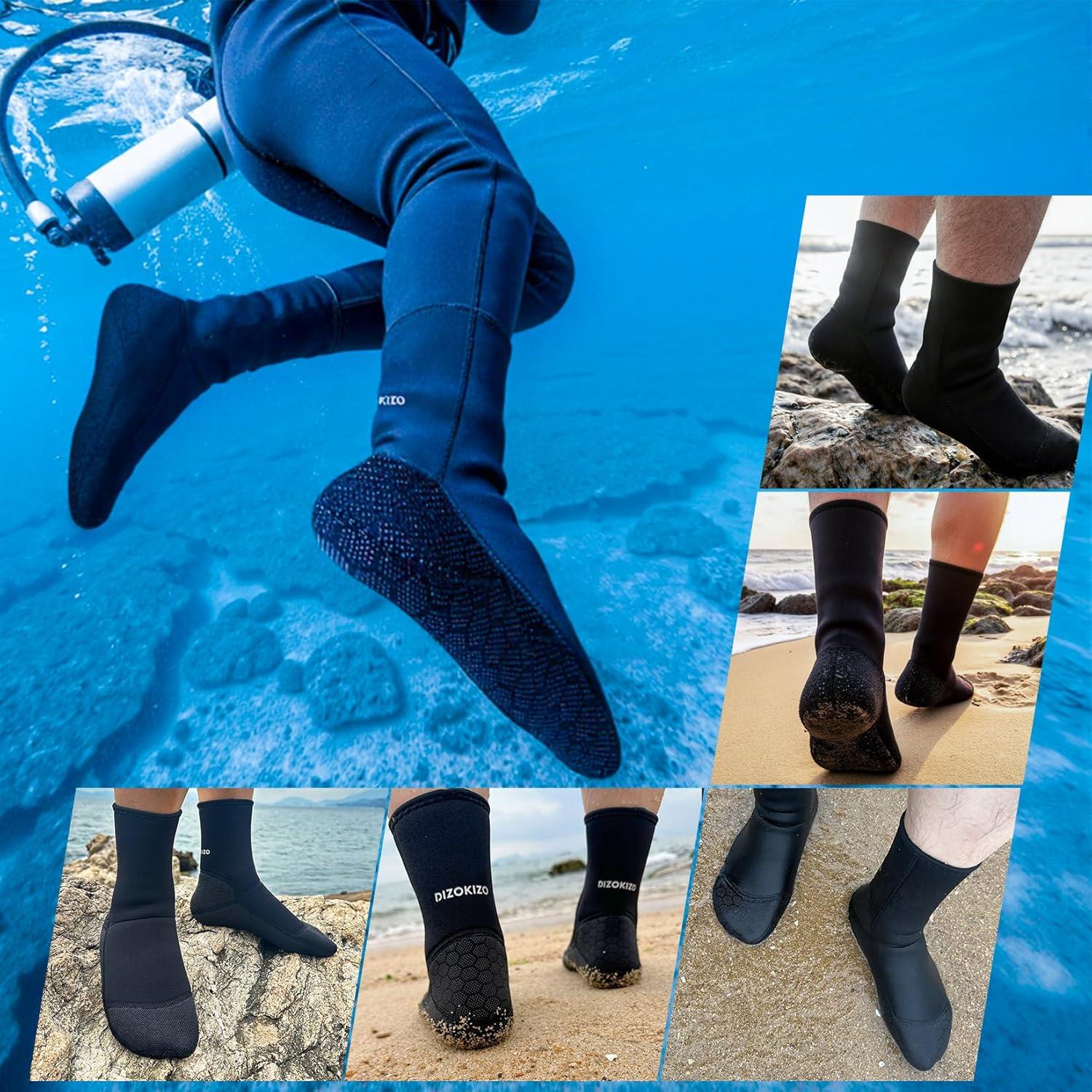 Calcetines de Buceo Neopreno 3mm Dizokizo Antideslizantes
