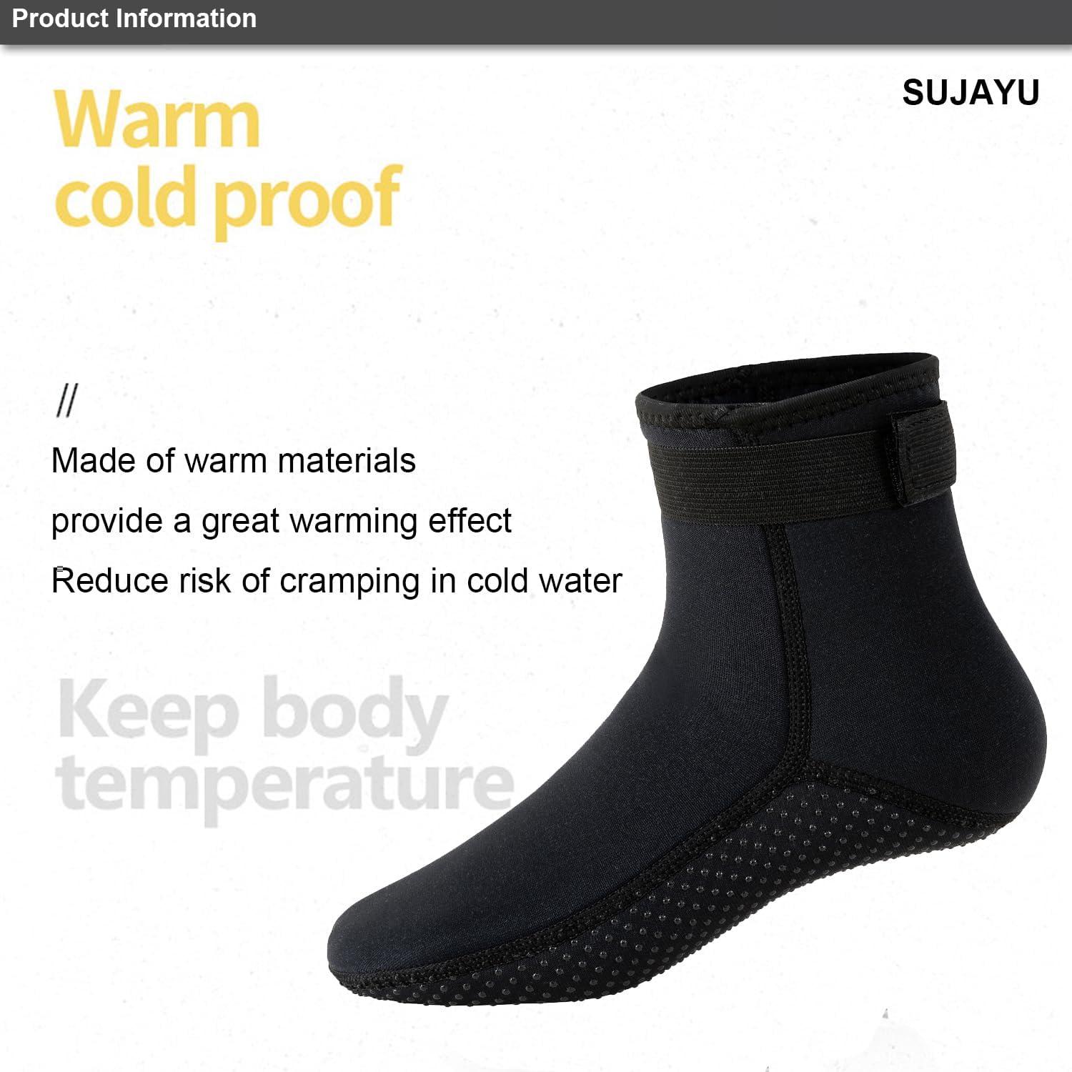 Calcetines de Neopreno 3mm SUJAYU para Buceo y Surf Unisex