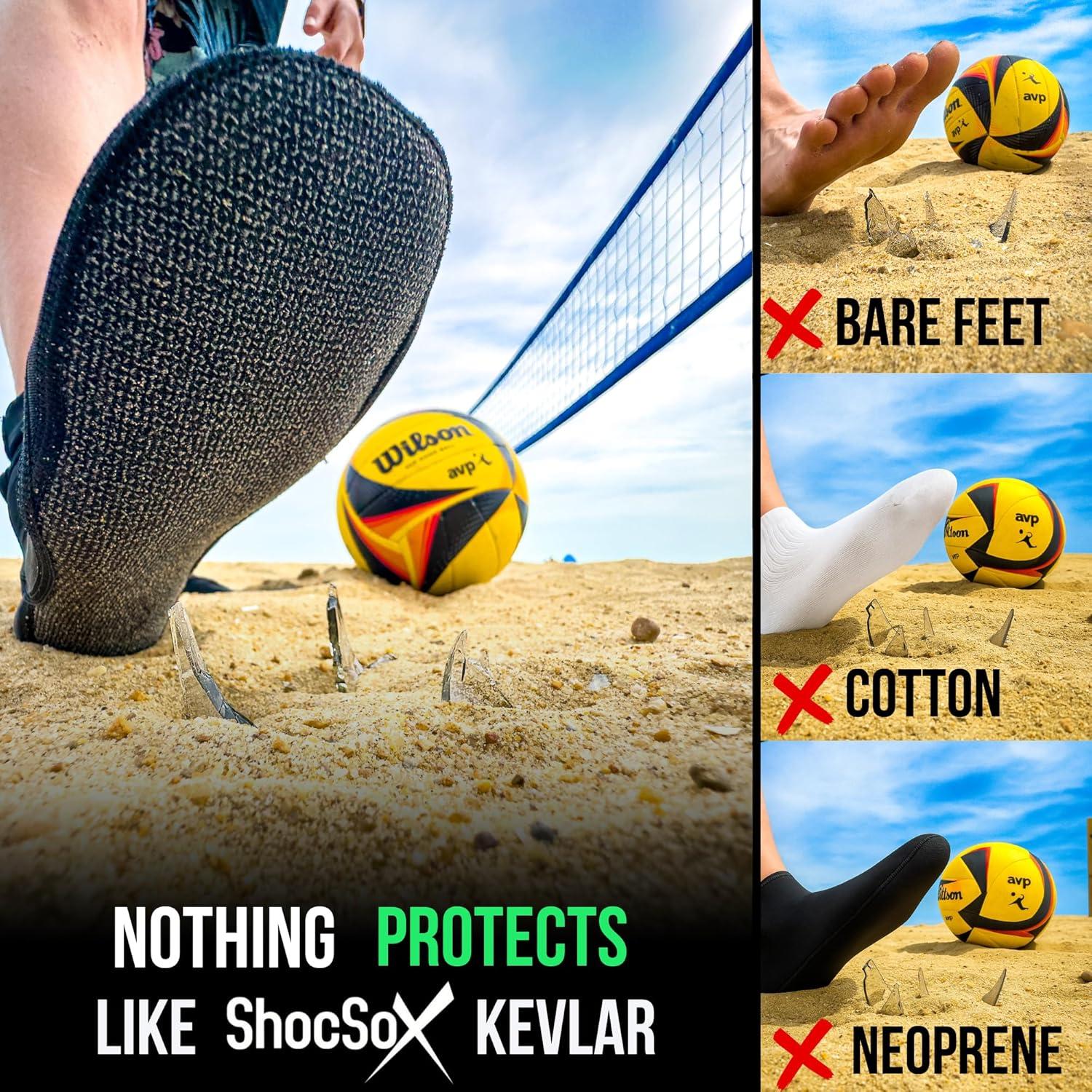 Calcetines de Playa ShocSox para Voleibol y Fútbol - Negro