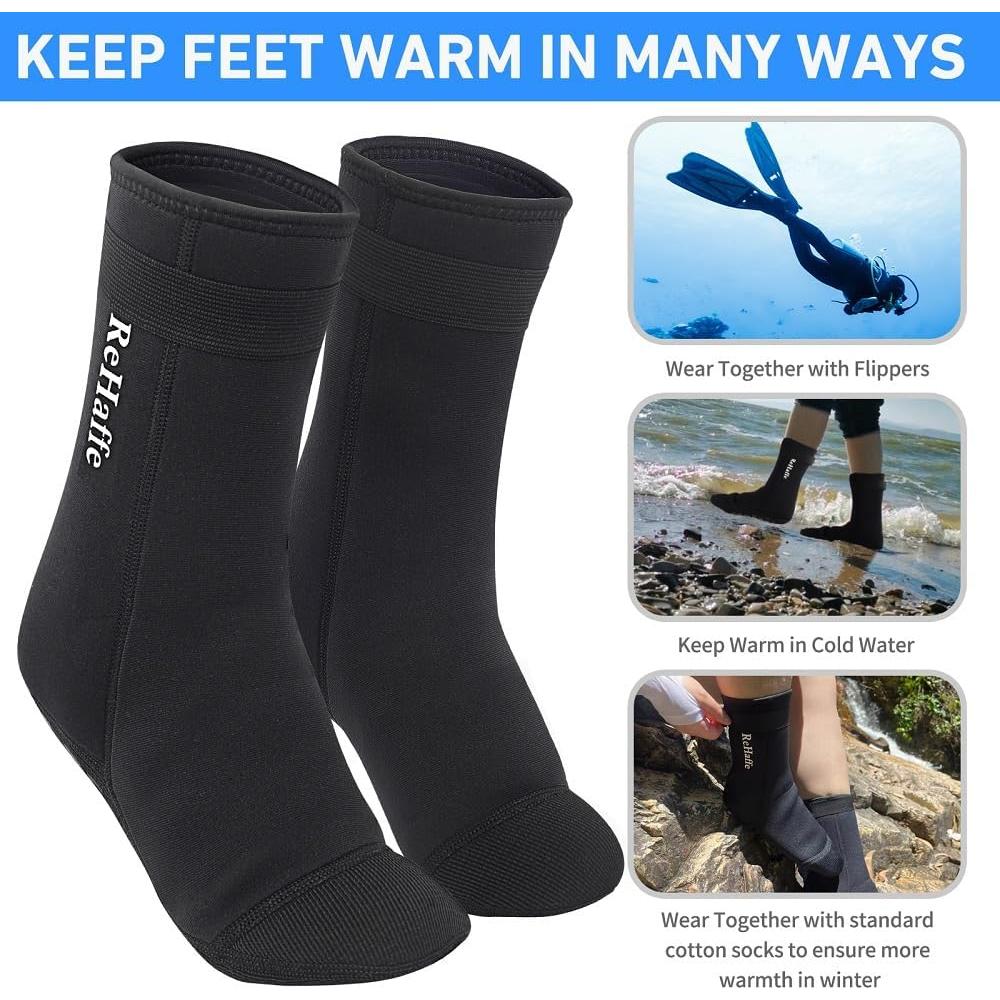 Calcetines de Agua Neopreno 3mm ReHaffe para Deportes Acuáticos