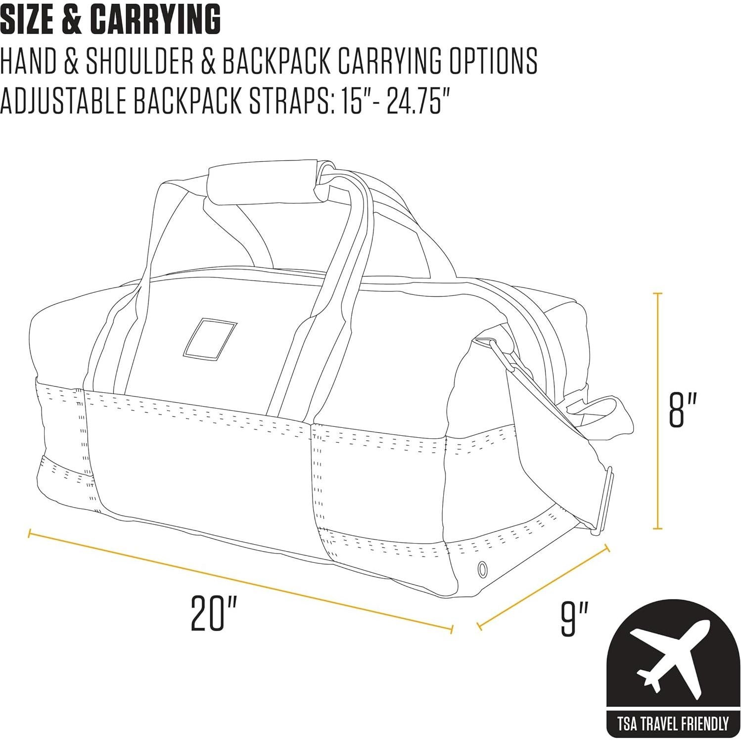 Bolsa Duffel Carhartt 35L Resistente para Trabajo y Viajes