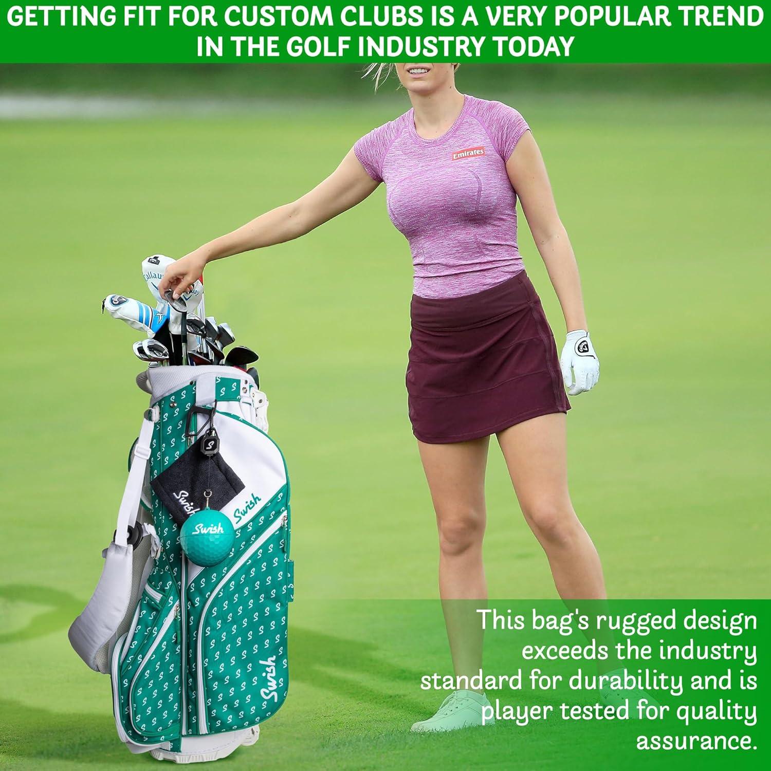 Limpiador de Pelotas de Golf Portátil Swish - Clip-On Verde