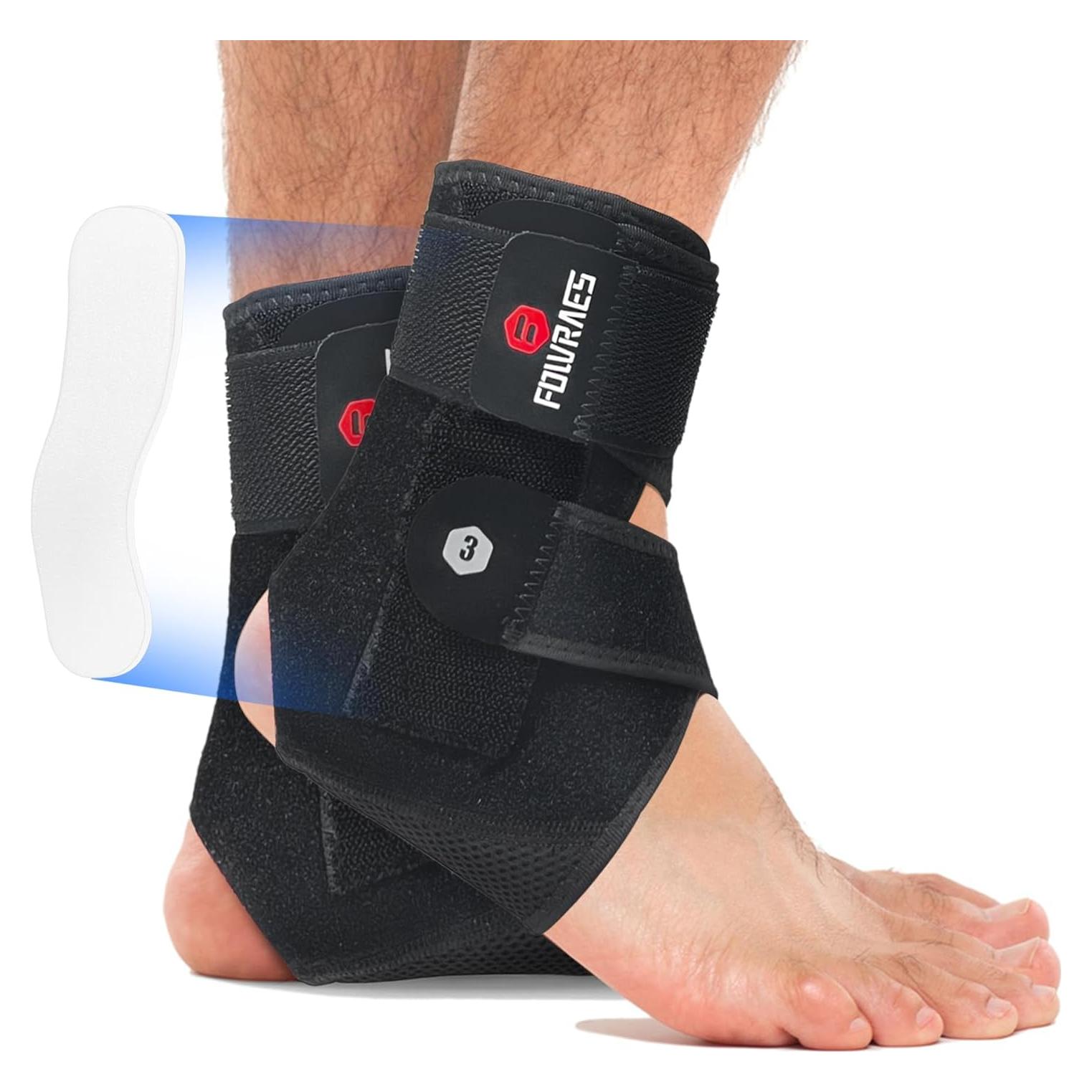Soporte para Tobillo FOWRAES Mediano con Estabilizadores Laterales
