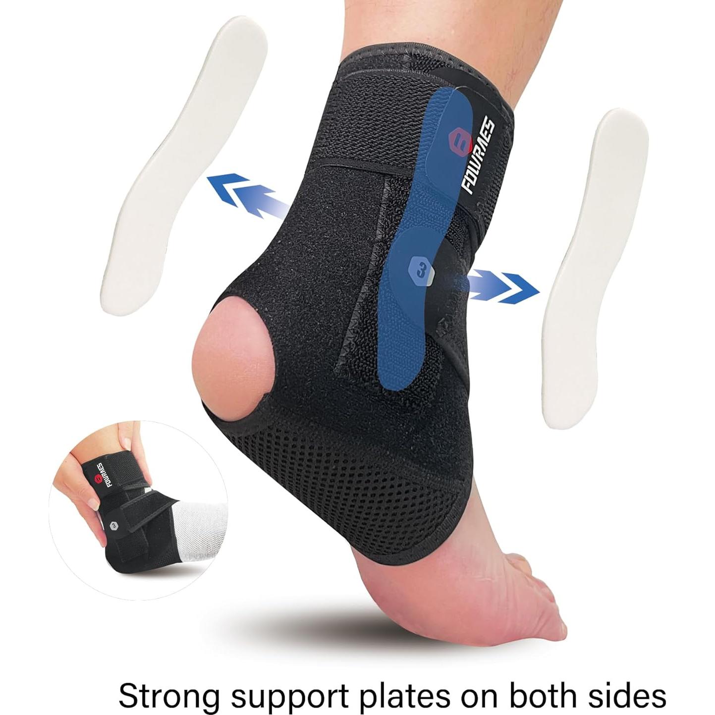Soporte para Tobillo FOWRAES Mediano con Estabilizadores Laterales