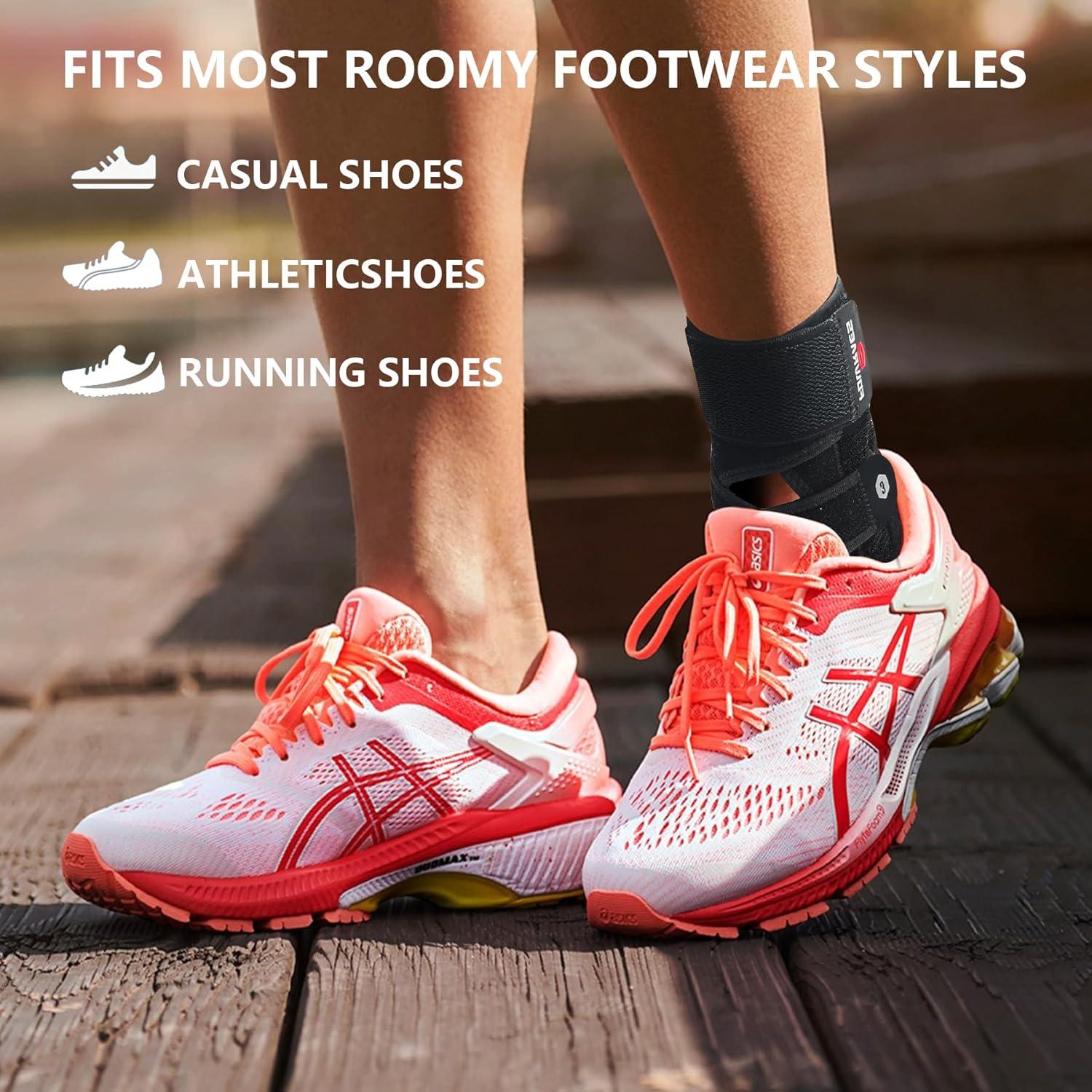 Soporte para Tobillo FOWRAES Mediano con Estabilizadores Laterales