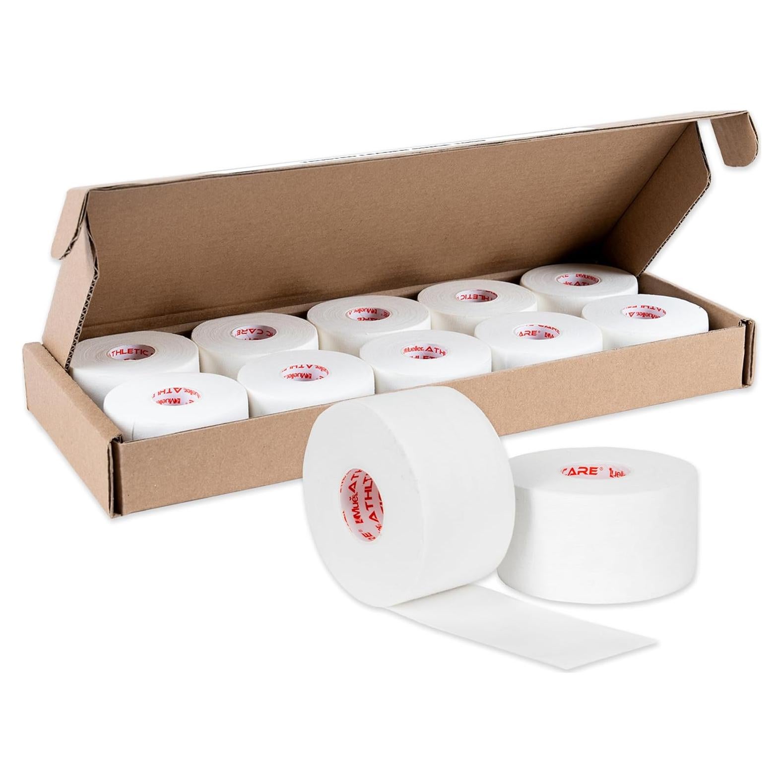 Cinta Atlética Premium Mueller 3.81 cm x 13.72 m - Paquete 10