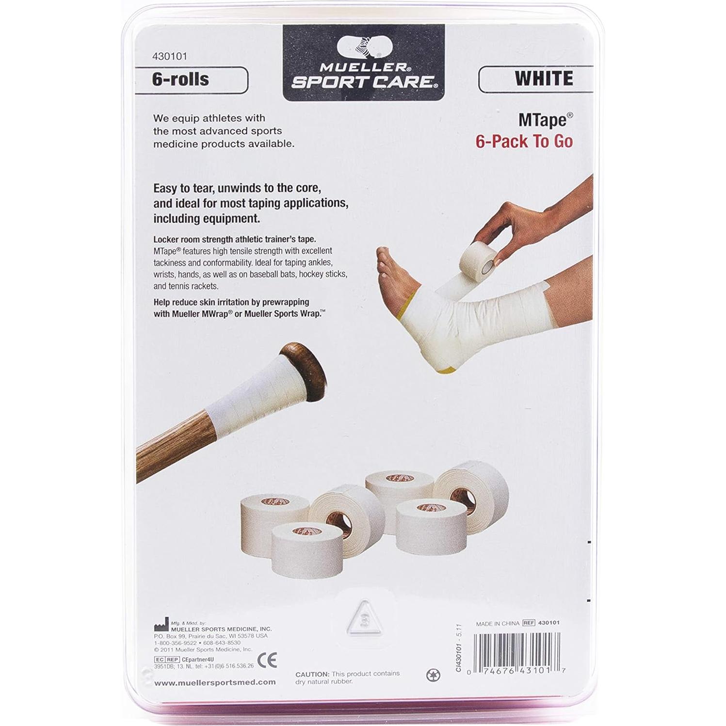 Cinta Atlética Mueller MTape 1.5" x 9.14 m - 6 Rollos
