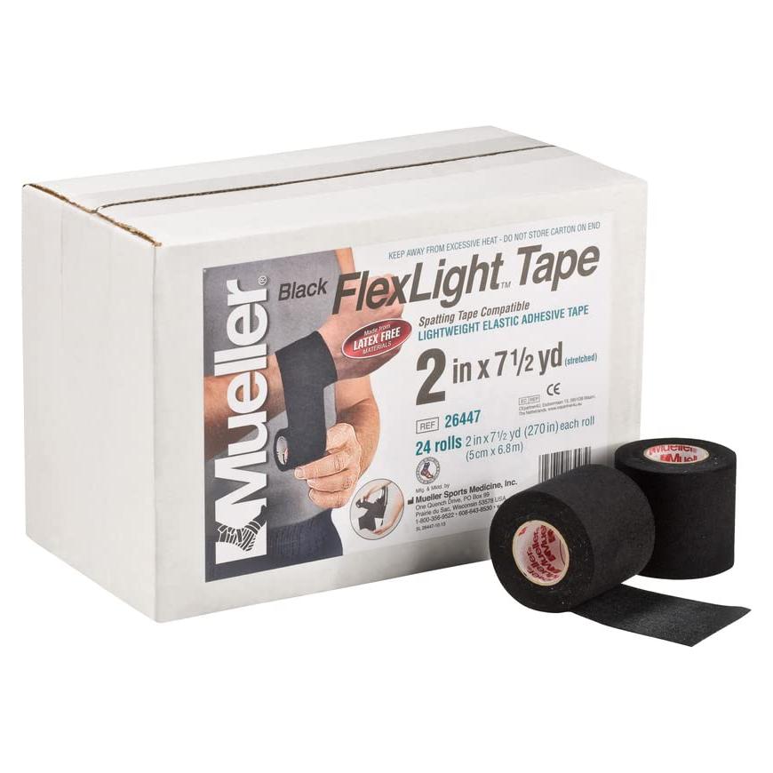 Cinta adhesiva elástica Mueller para spatting - Caja 24 rollos