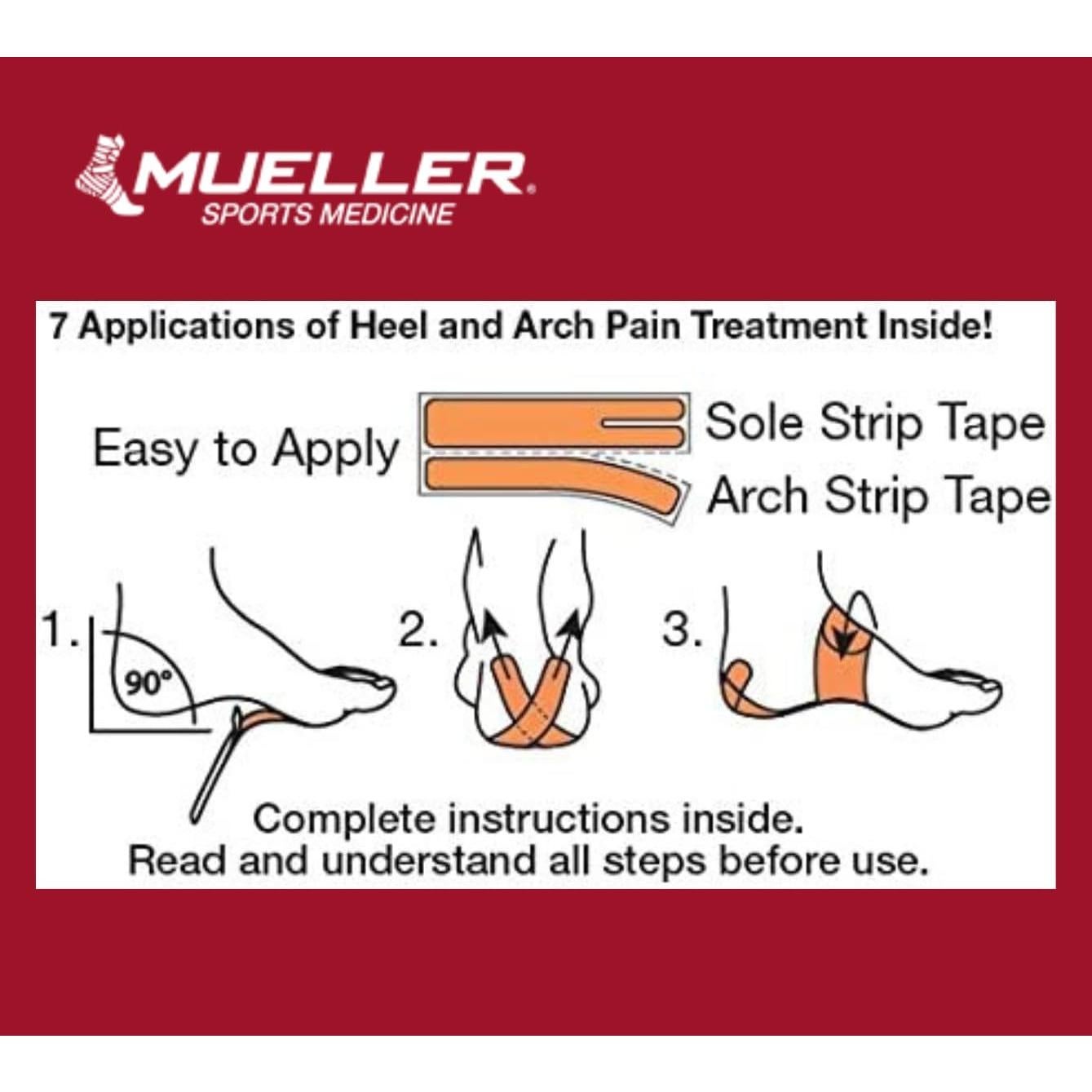 Cinta Deportiva Mueller PFTape para Alivio de Dolor en el Pie