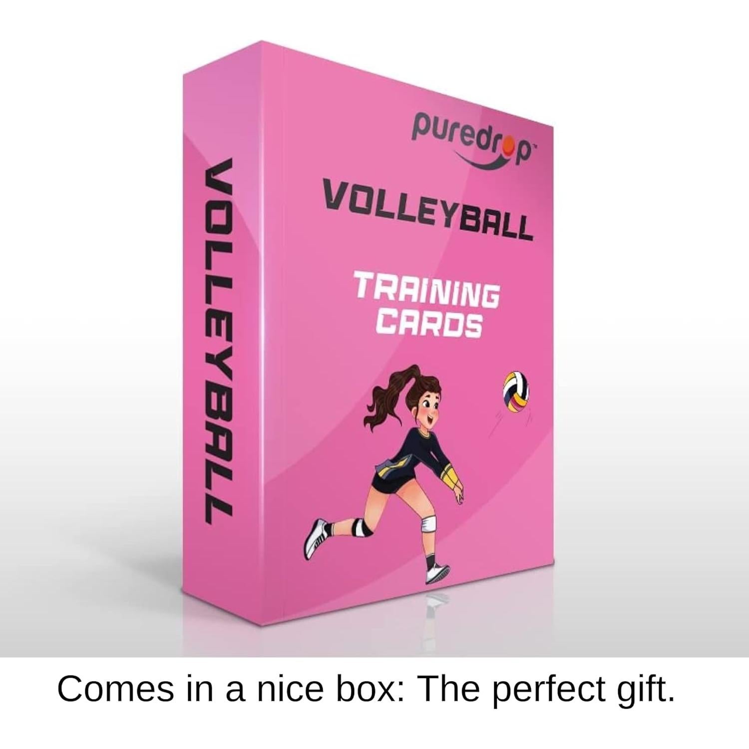 Tarjetas de Entrenamiento de Voleibol Puredrop vbs01 - 54 Ejercicios
