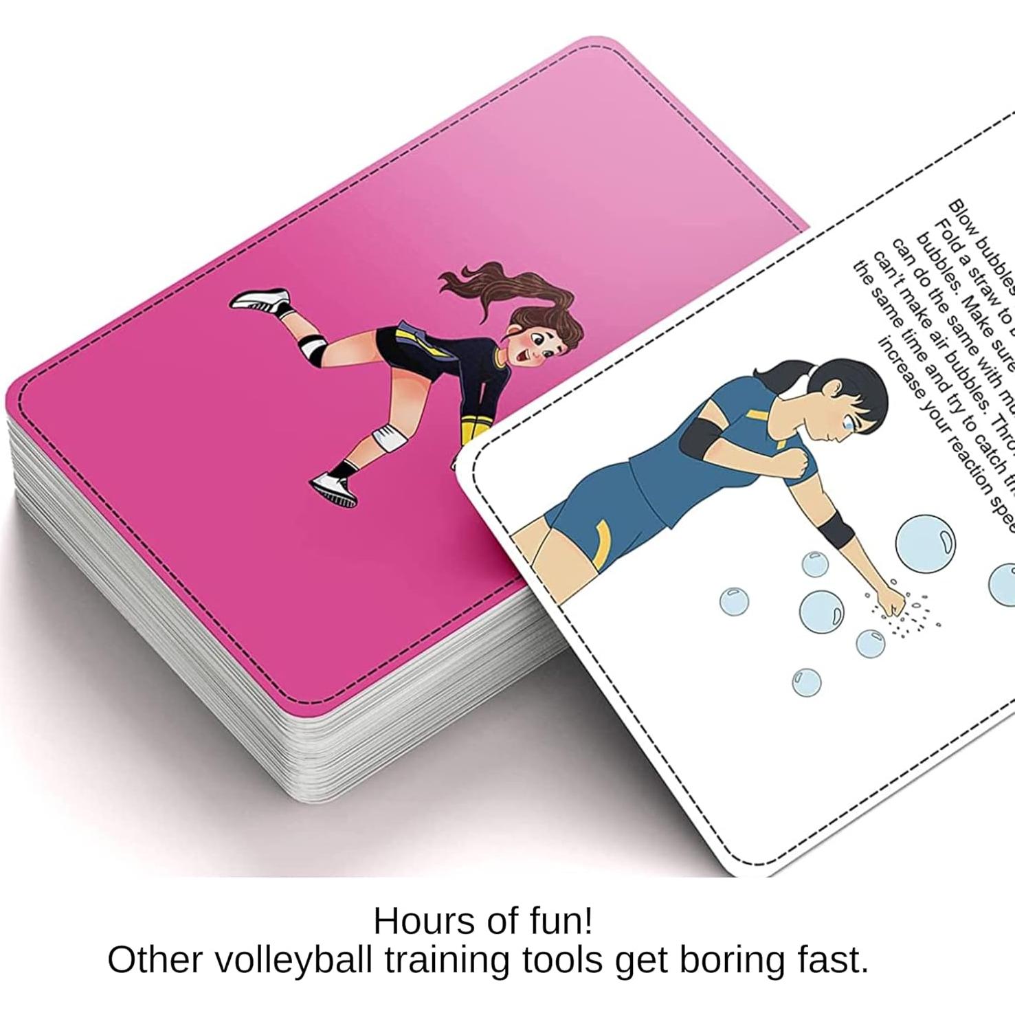Tarjetas de Entrenamiento de Voleibol Puredrop vbs01 - 54 Ejercicios