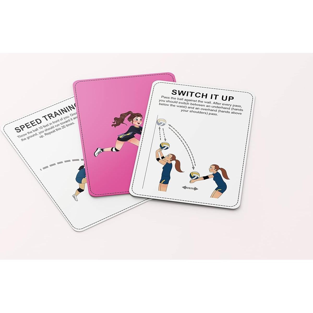 Tarjetas de Entrenamiento de Voleibol Puredrop vbs01 - 54 Ejercicios