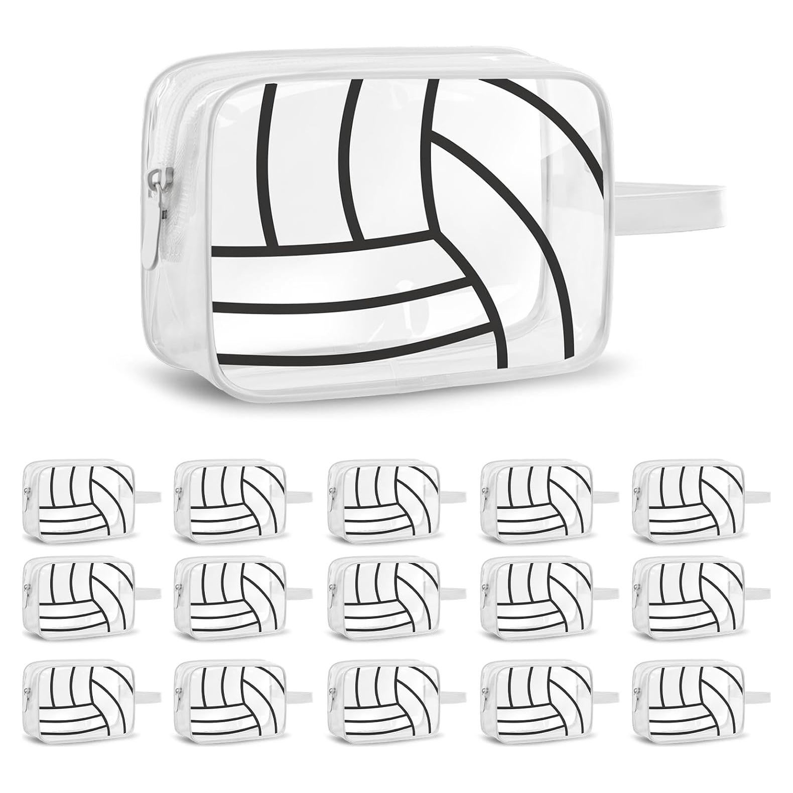 16PCS Bolsa Cosmética Voleibol PVC Transparente Impermeable