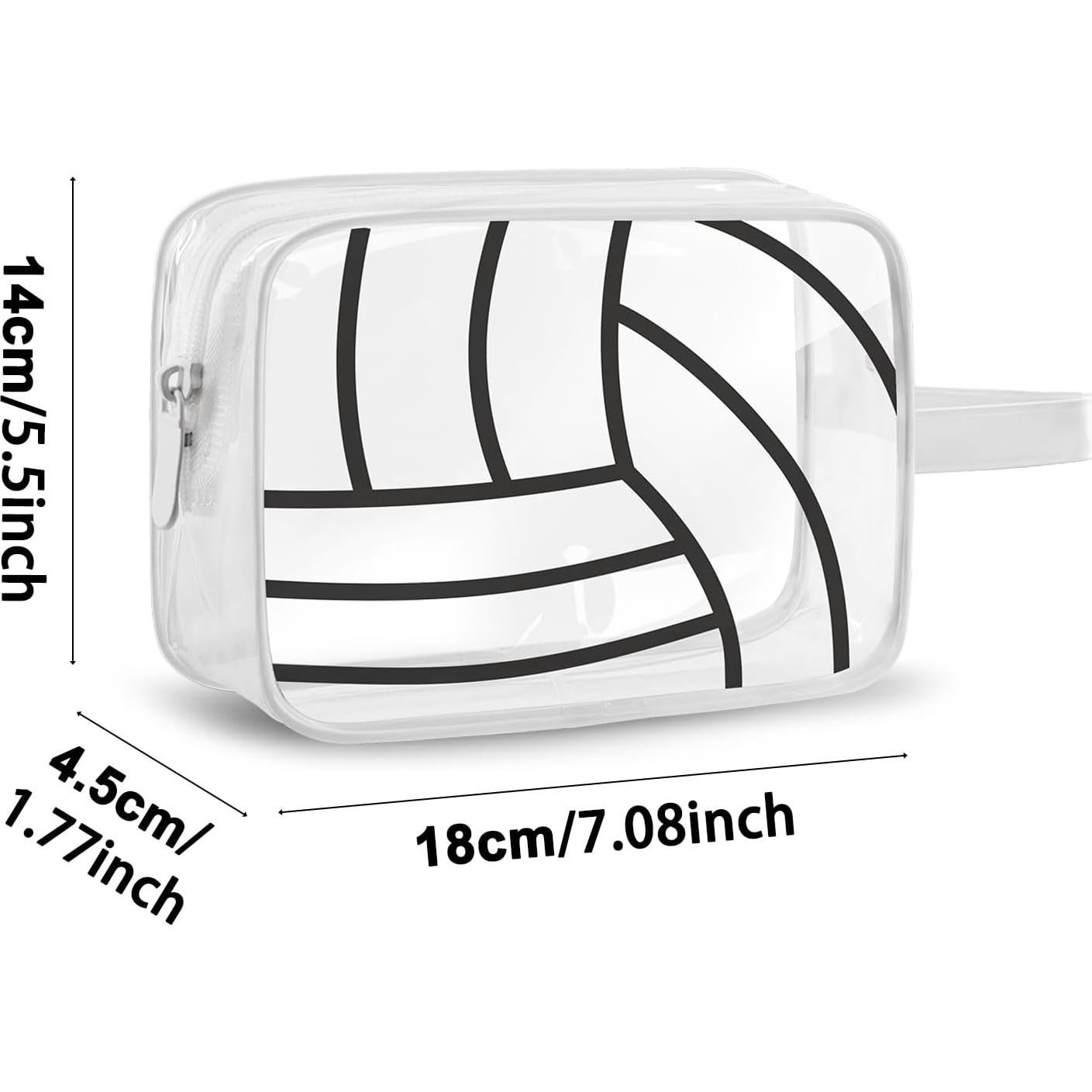 16PCS Bolsa Cosmética Voleibol PVC Transparente Impermeable
