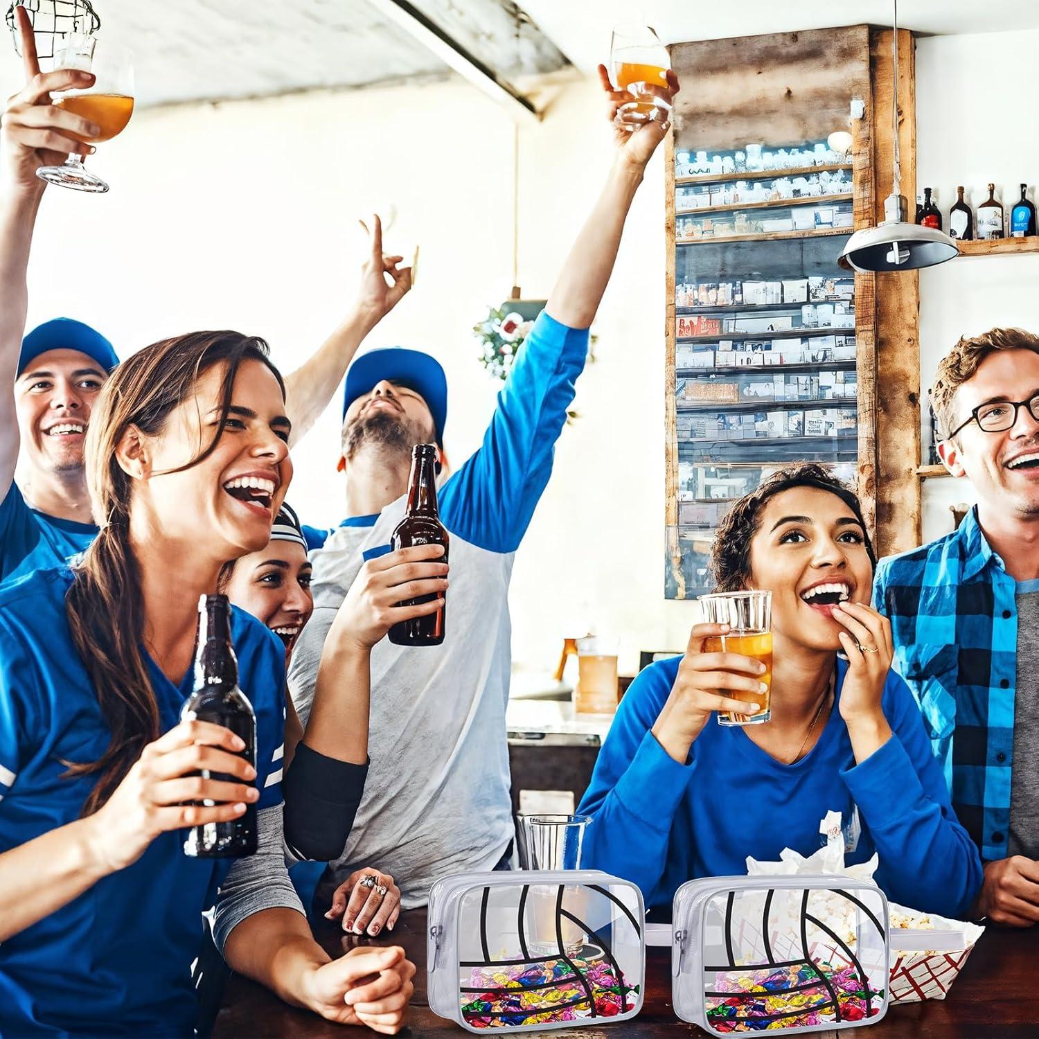 16PCS Bolsa Cosmética Voleibol PVC Transparente Impermeable