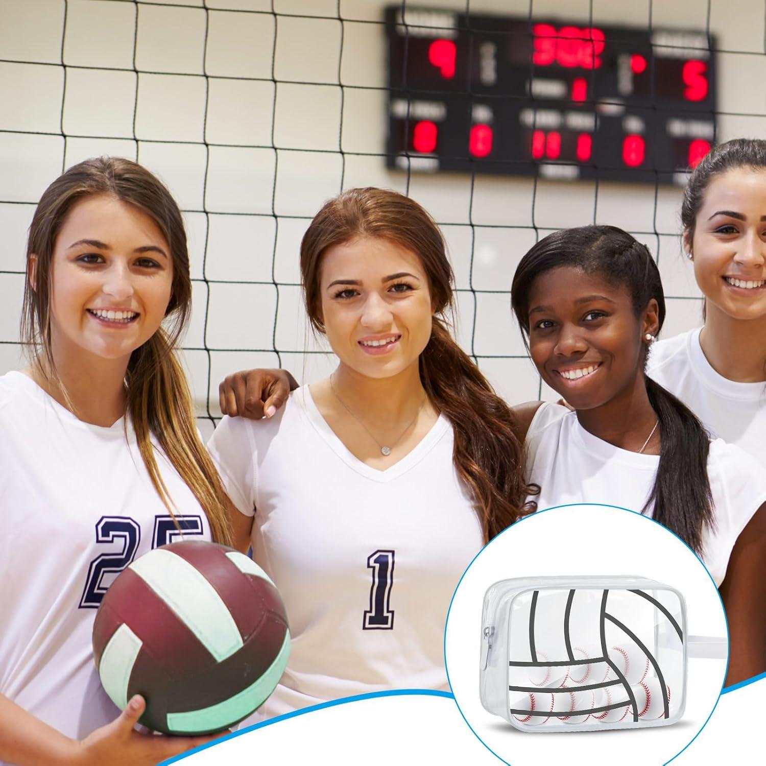 16PCS Bolsa Cosmética Voleibol PVC Transparente Impermeable