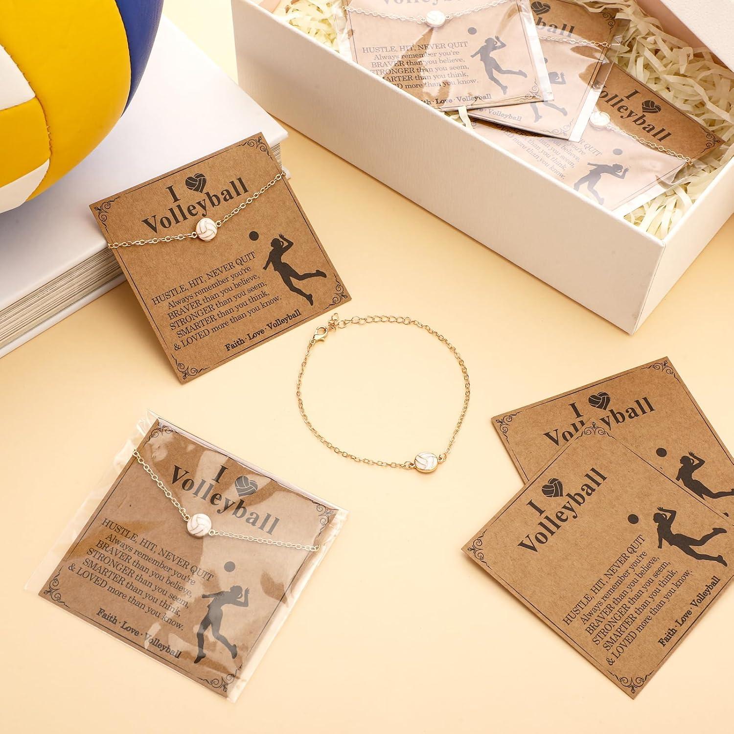 Set de 12 Pulseras de Voleibol Oro Chapado 18K Ajustables