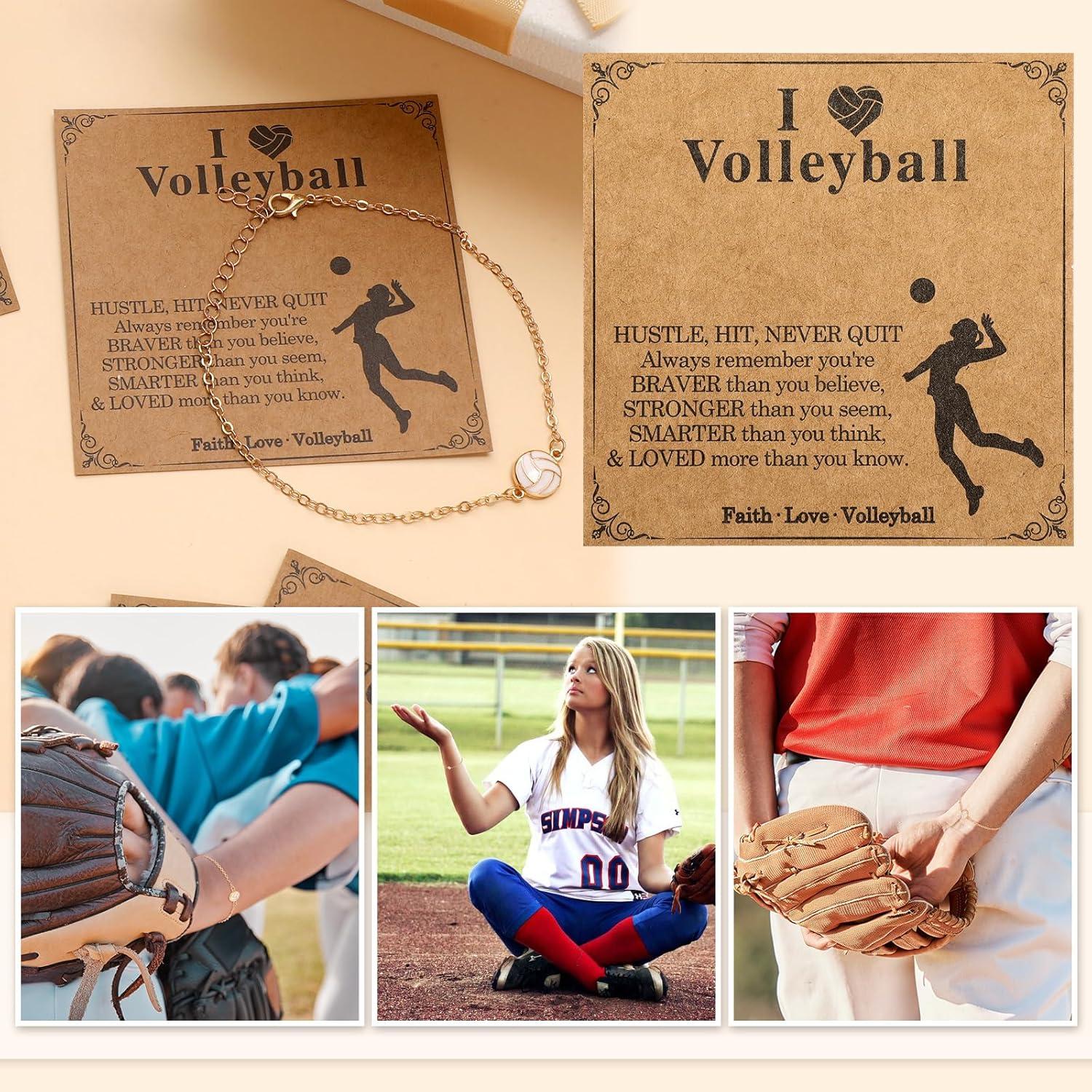 Set de 12 Pulseras de Voleibol Oro Chapado 18K Ajustables