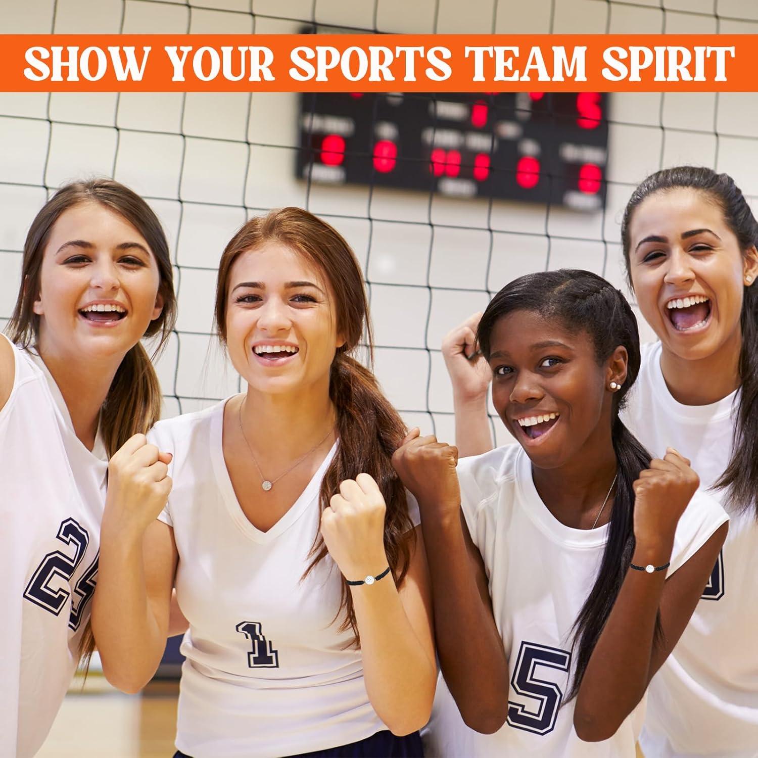 12 Pulseras Deportivas Ajustables Voleibol con Tarjetas Inspiradoras