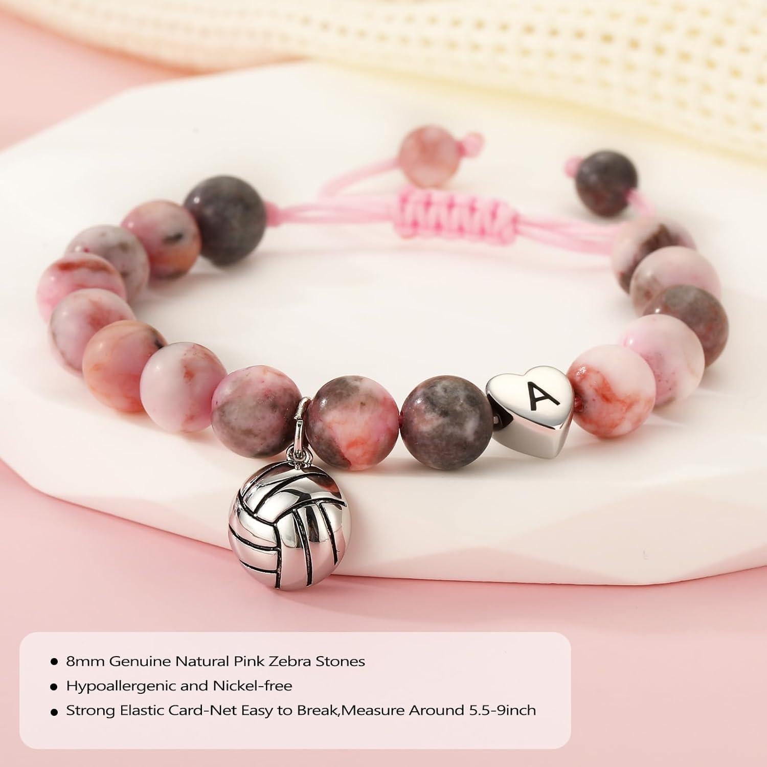 Pulsera Inicial de Volleyball para Chicas - Regalo Deportivo