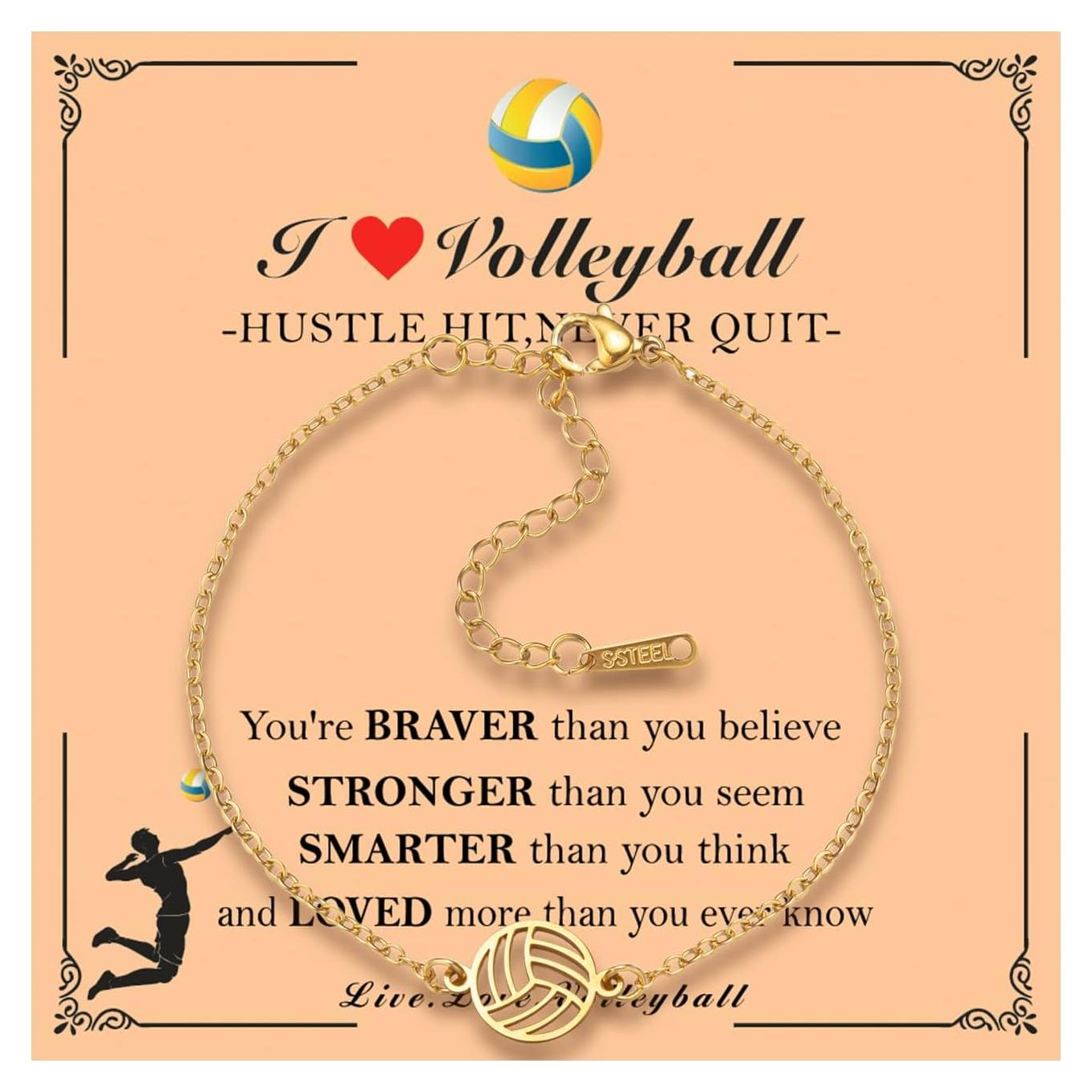 Pulsera Deportiva MORIANCE para Mujeres Baño de Oro 18K Voleibol