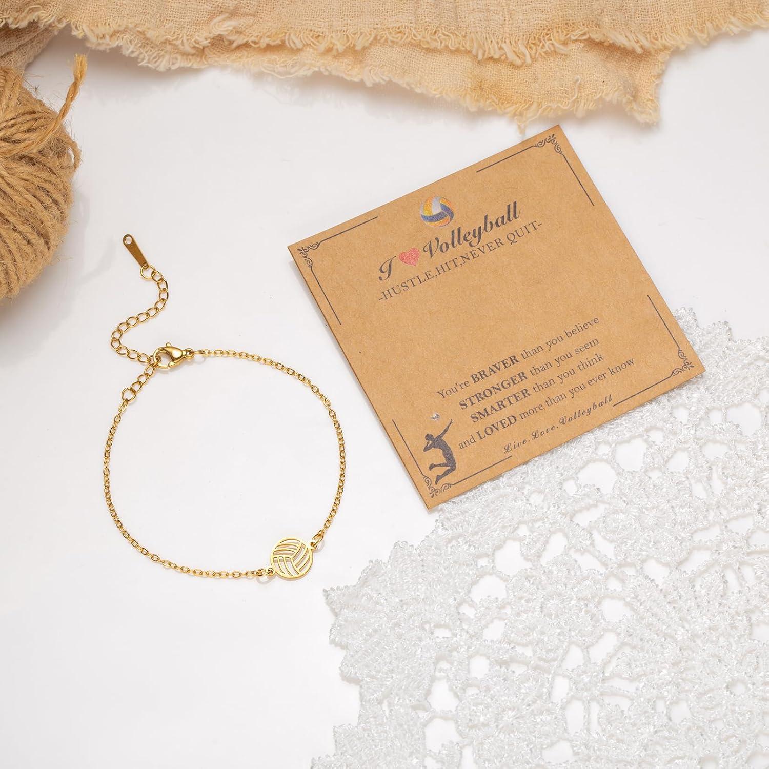 Pulsera Deportiva MORIANCE para Mujeres Baño de Oro 18K Voleibol