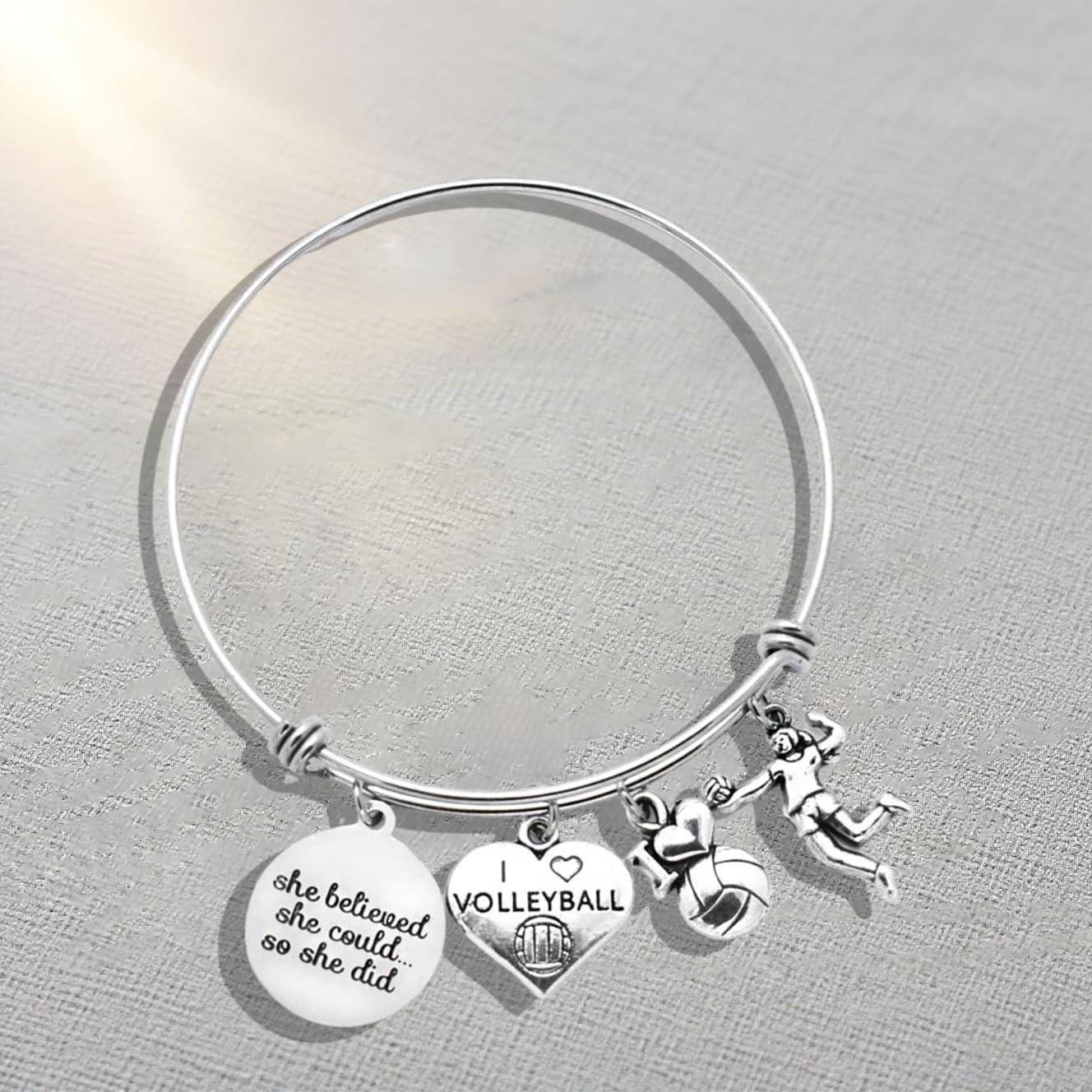 Pulsera Bangle de Baloncesto DYJELWD para Mujeres 6.35 cm