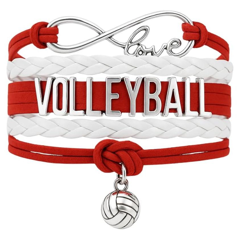 Pulsera de Voleibol SportyBella Ajustable para Niñas - Charm Infinito