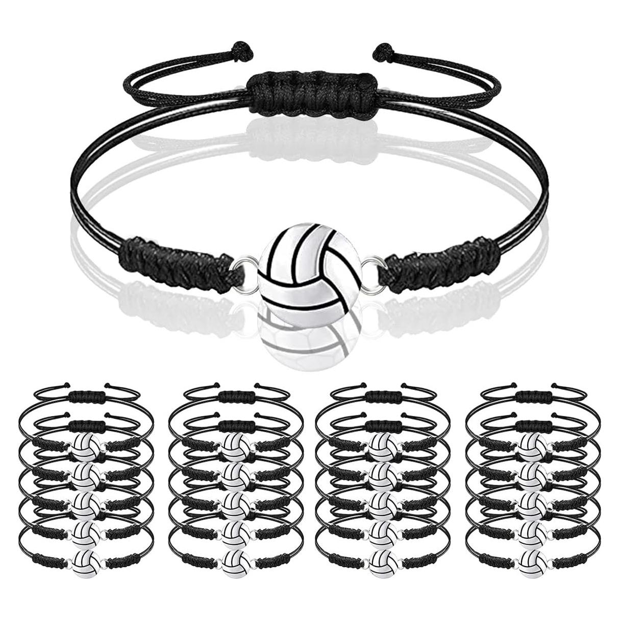 20 Pulseras de Voleibol Ajustables CANIPHA - Joyería Unisex