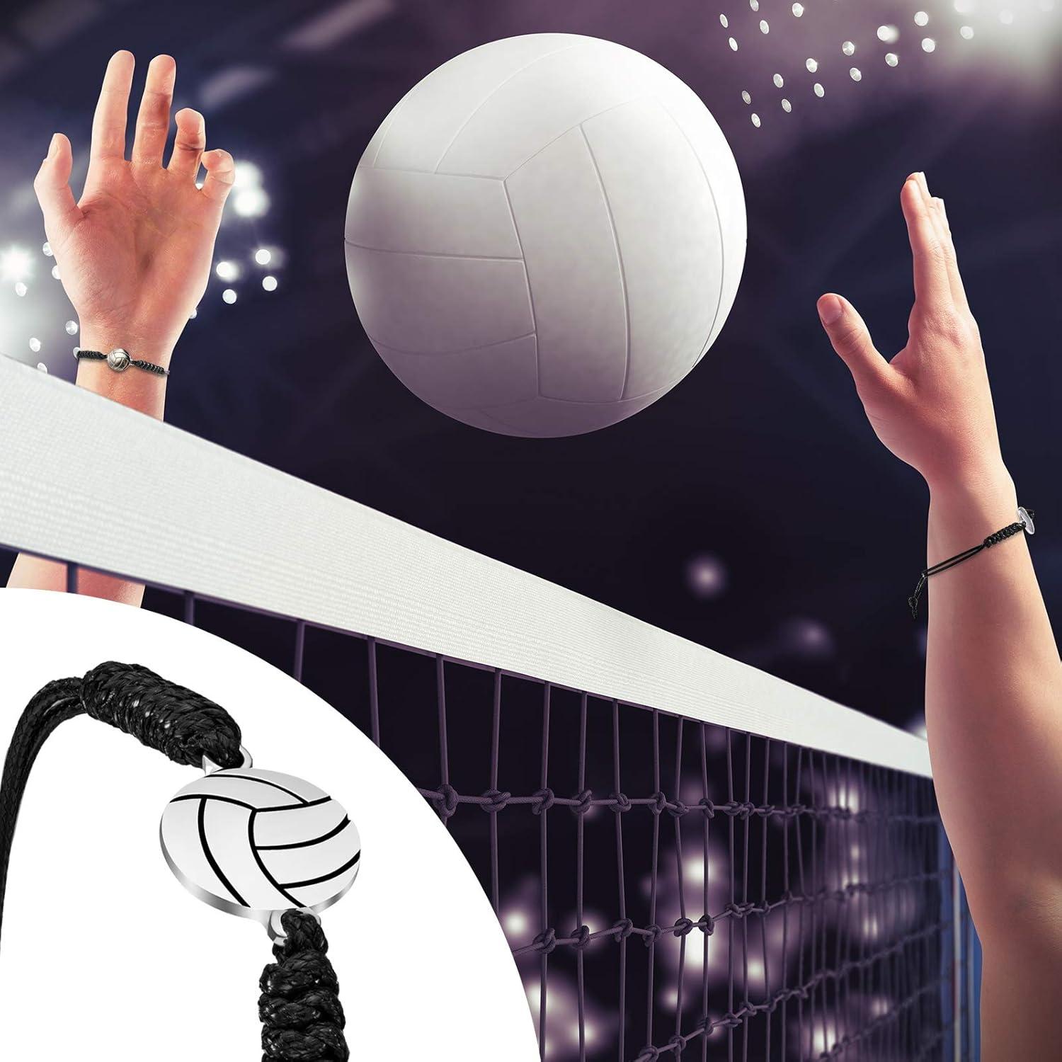 Hicarer 12 Pulseras de Voleibol Tejidas Ajustables para Niñas