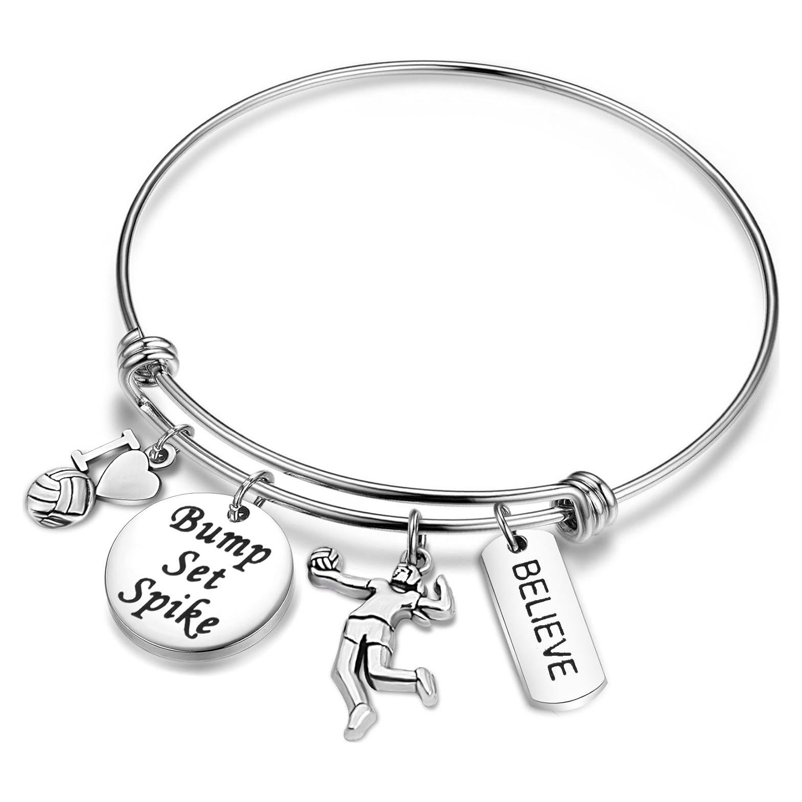 Pulsera de Voleibol TGBJE Grabado a Mano Acero Inoxidable