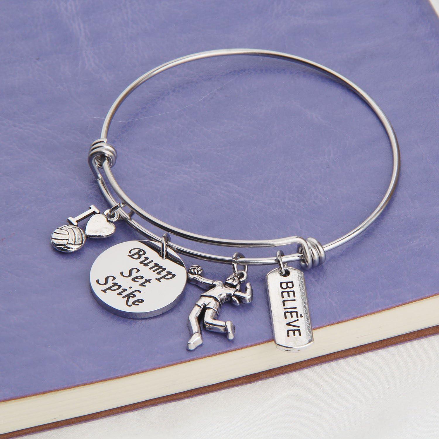 Pulsera de Voleibol TGBJE Grabado a Mano Acero Inoxidable