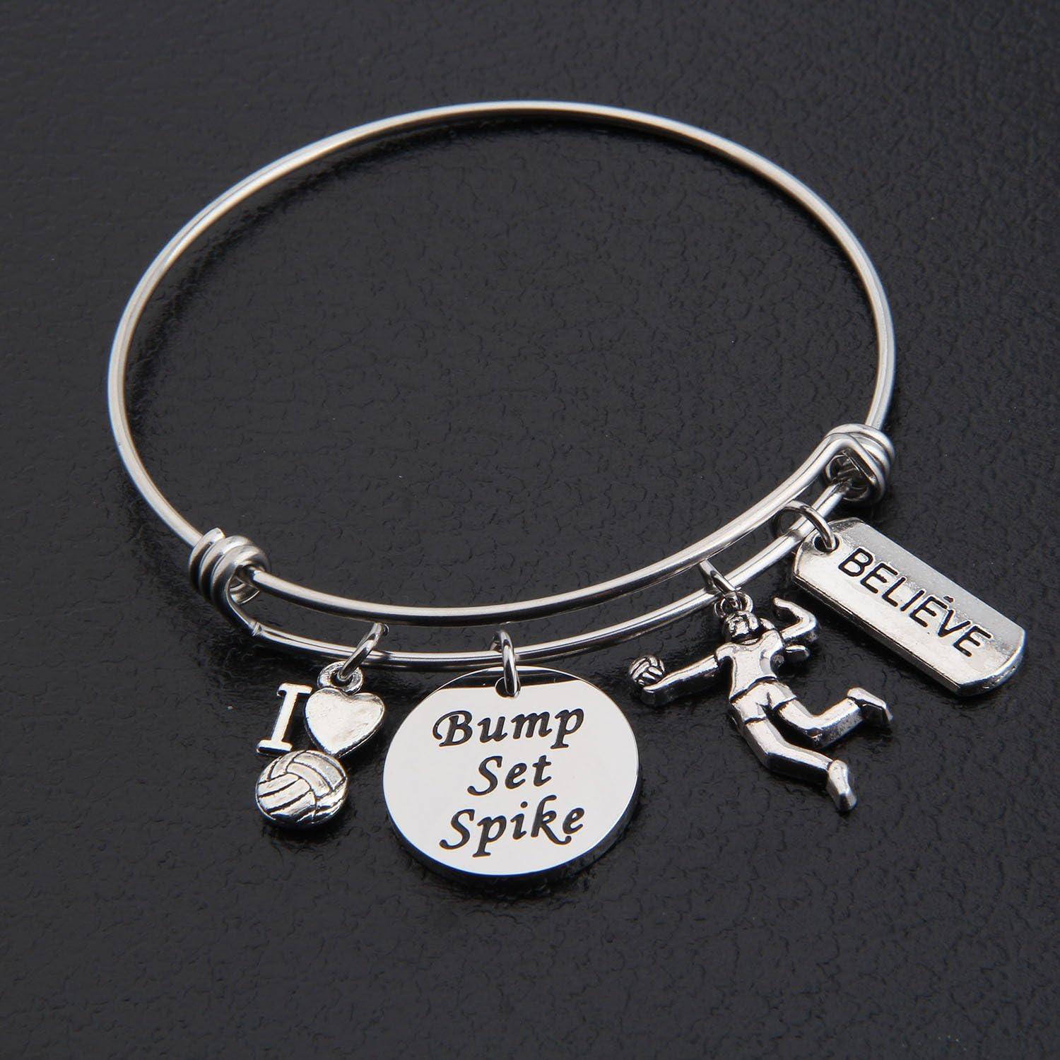 Pulsera de Voleibol TGBJE Grabado a Mano Acero Inoxidable