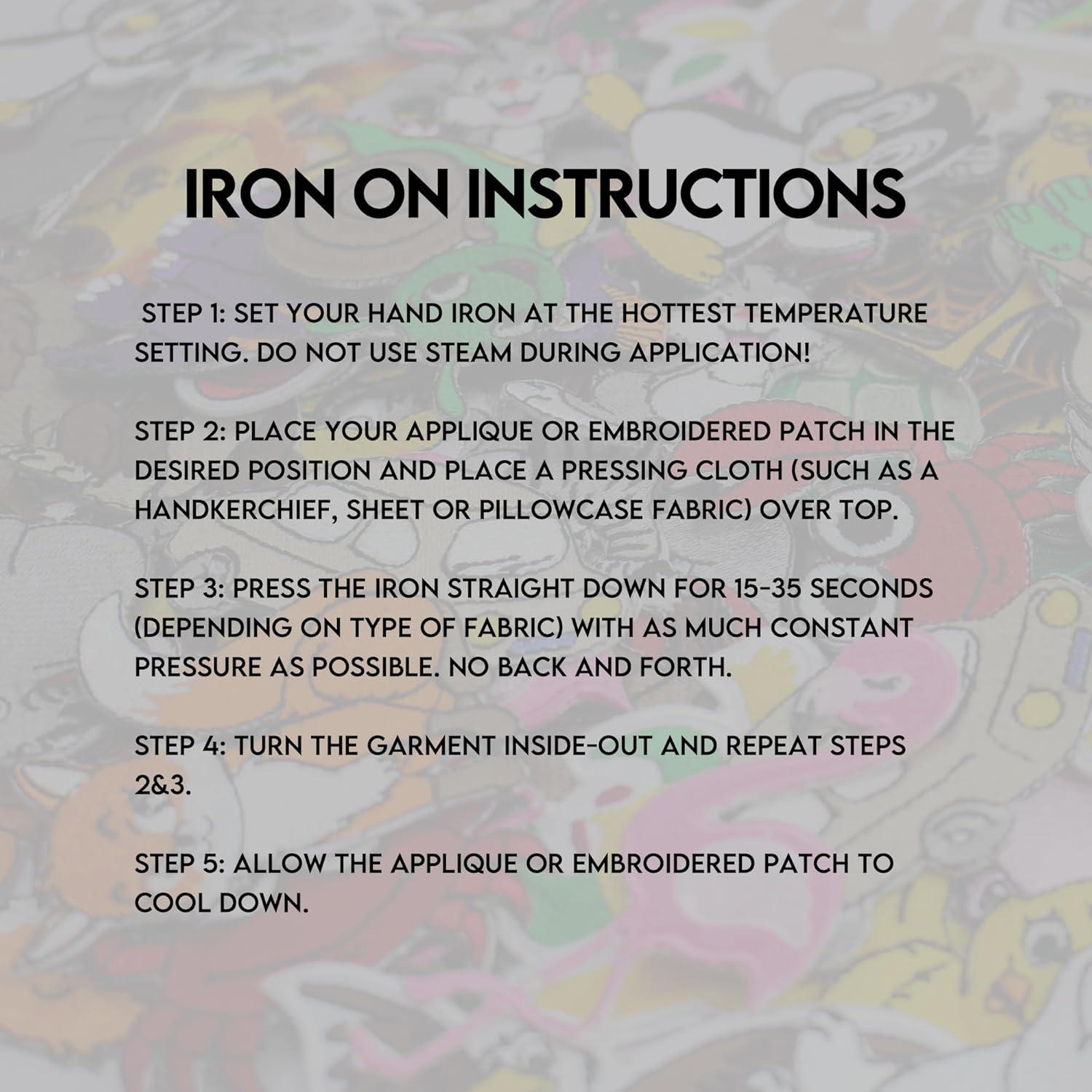 Parche Bordado Colorido WASPRO 7cm para Planchar o Coser