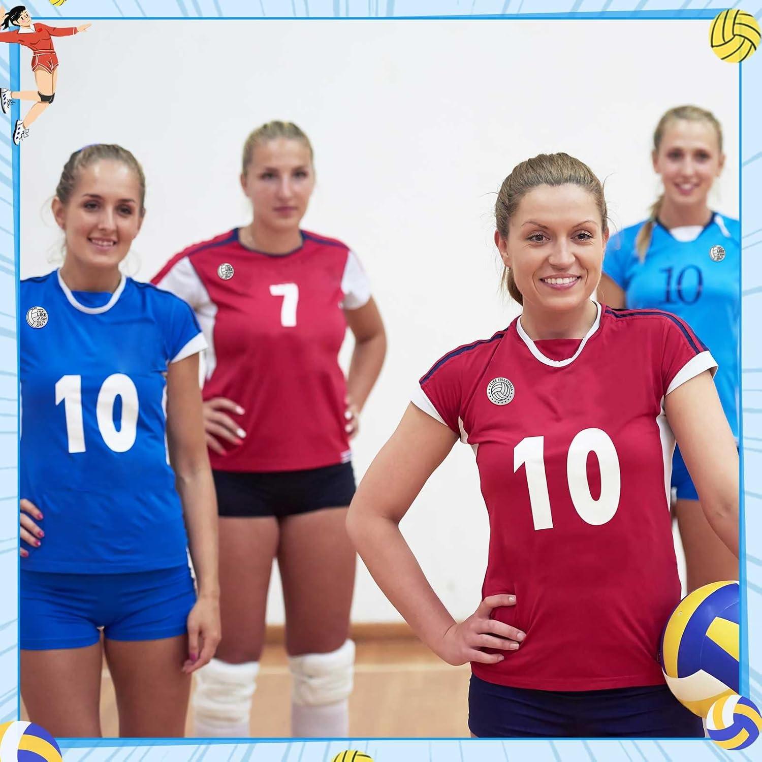 Tondiamo 50 Pines de Voleibol con Tarjetas y Bolsas - Regalos para Chicas