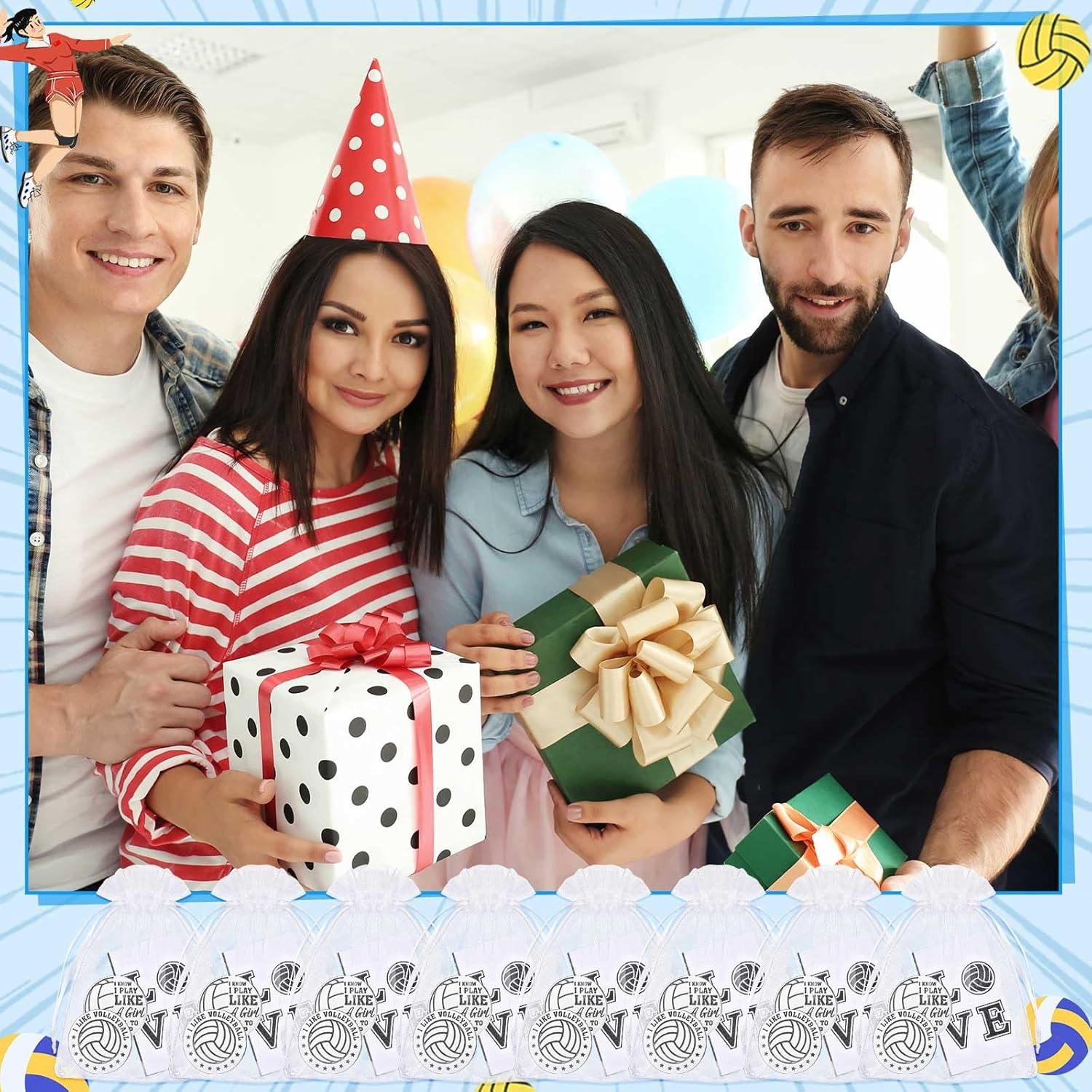 Tondiamo 50 Pines de Voleibol con Tarjetas y Bolsas - Regalos para Chicas