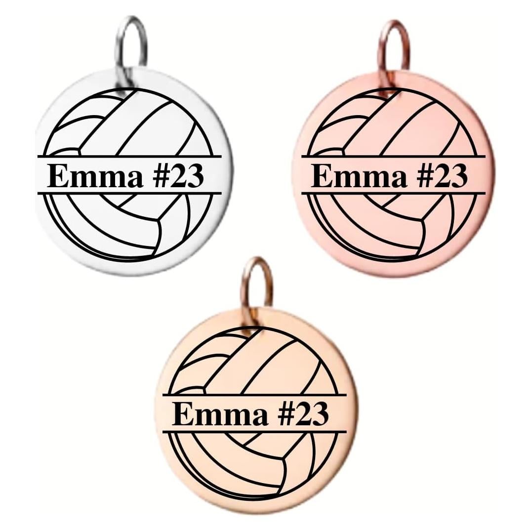 Encanto de Voleibol Personalizado Acero Inoxidable 1.9 cm