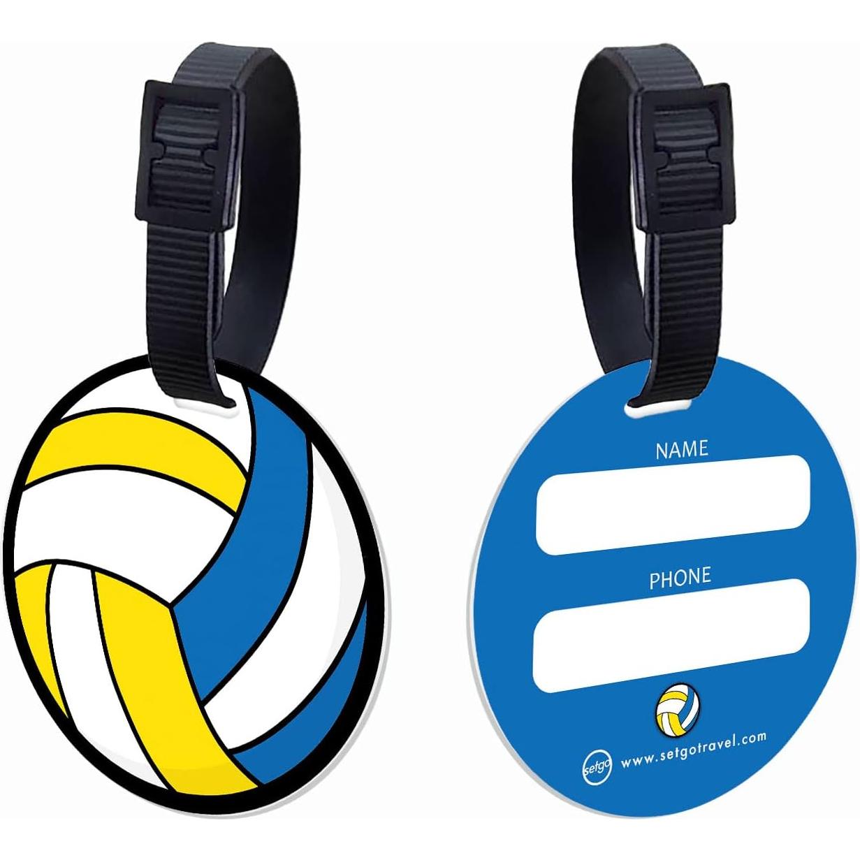 Etiquetas de Identificación SetGo Voleibol - Set de 2, 8 cm