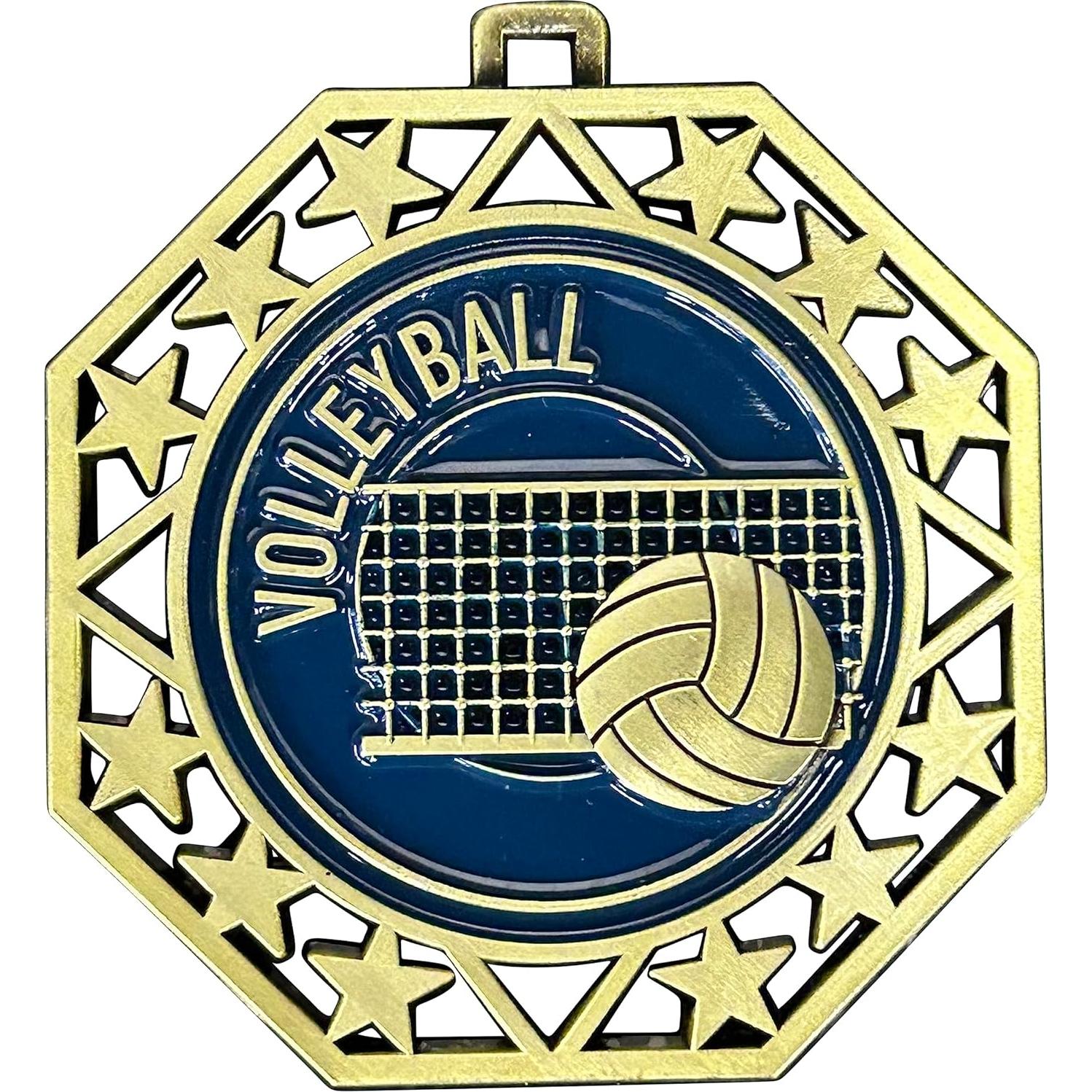 Paquete de 10 Medallas de Voleibol Doradas Medallas Express