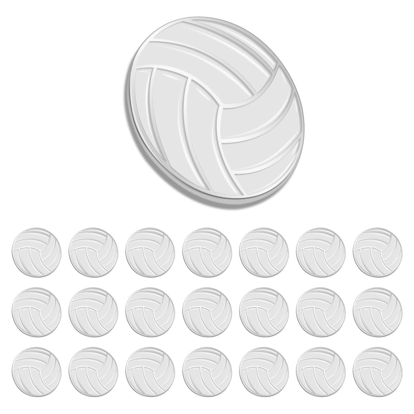 Paquete de 12 Pines de Solapa de Voleibol Esmalte Metal