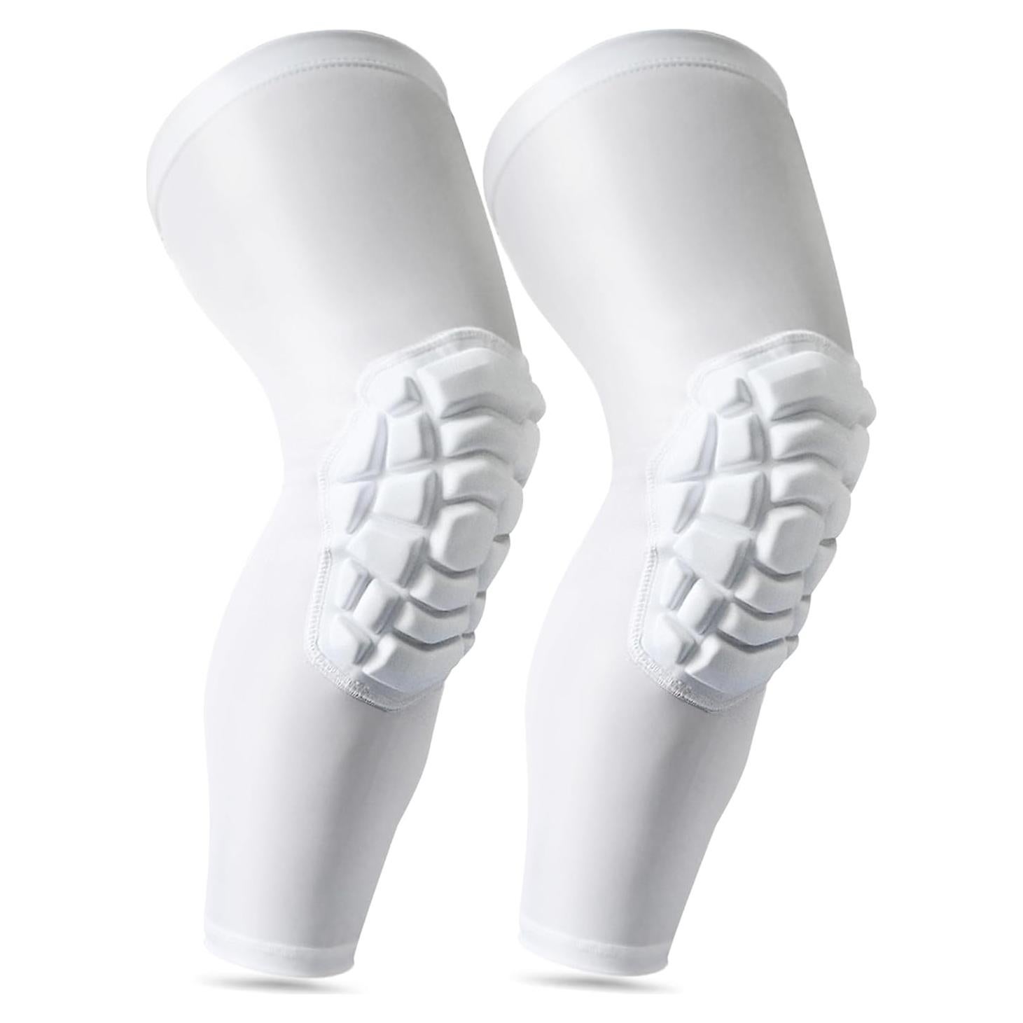 Mangas de Compresión para Rodillas LUODITO - 2 Pcs Pequeño Blanco