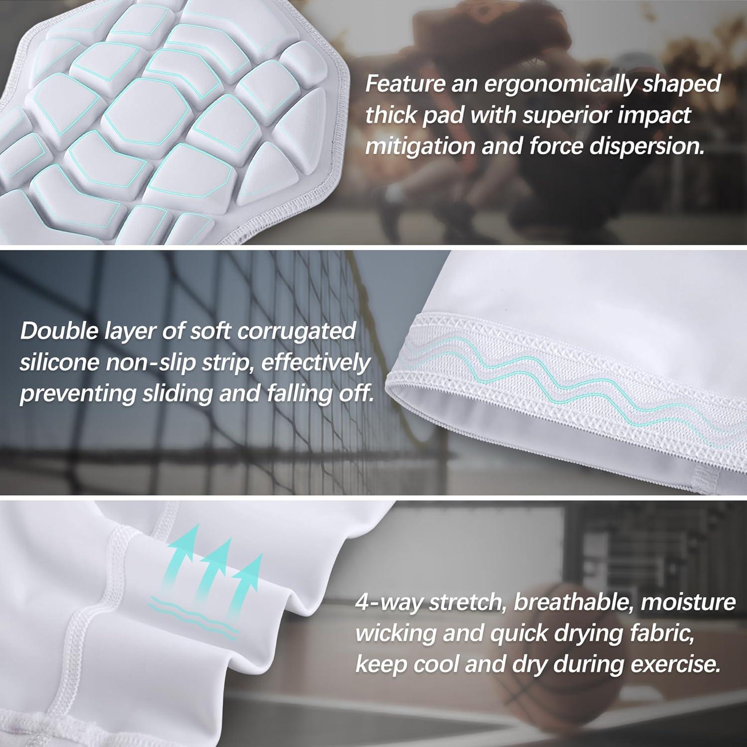 Mangas de Compresión para Rodillas LUODITO - 2 Pcs Pequeño Blanco