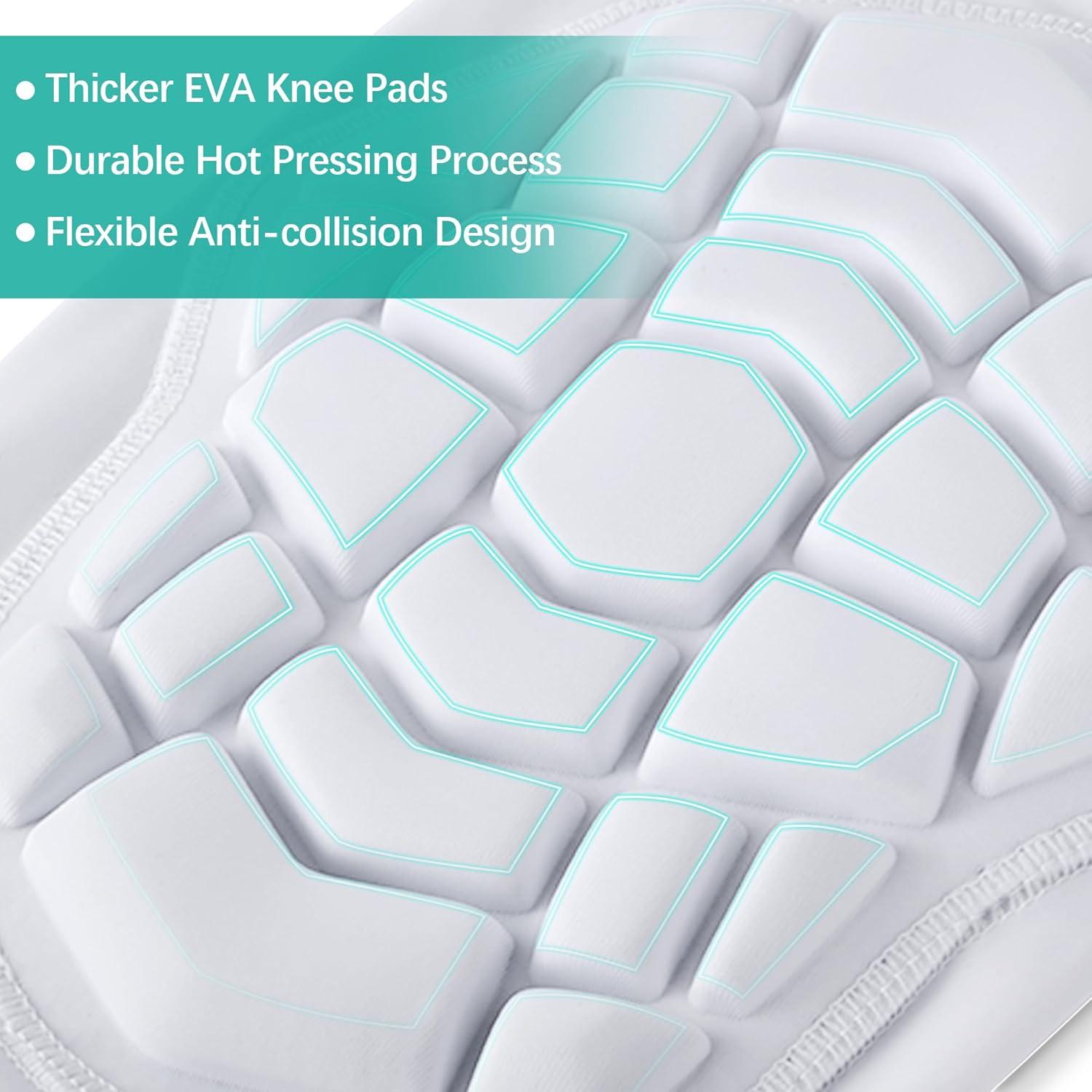 Mangas de Compresión para Rodillas LUODITO - 2 Pcs Pequeño Blanco