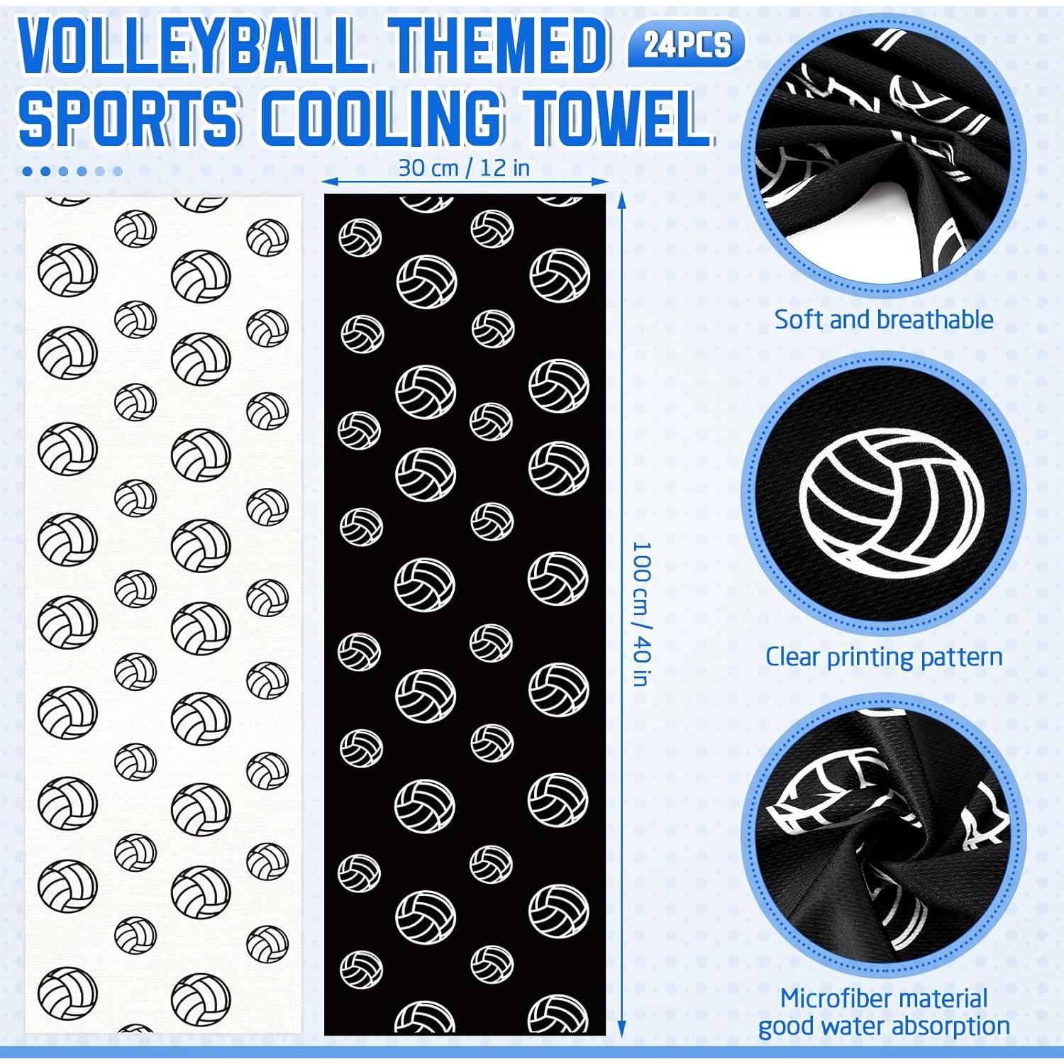 24 Toallas de Enfriamiento FuWeave Microfibra 101.6x30.5cm Voleibol