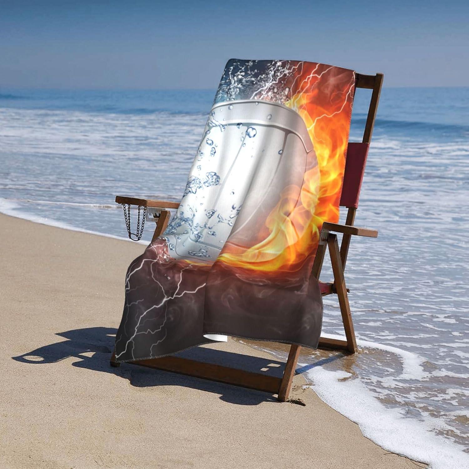 Toalla de Playa Grande VOOHDDY Microfibra 132x81cm Secado Rápido