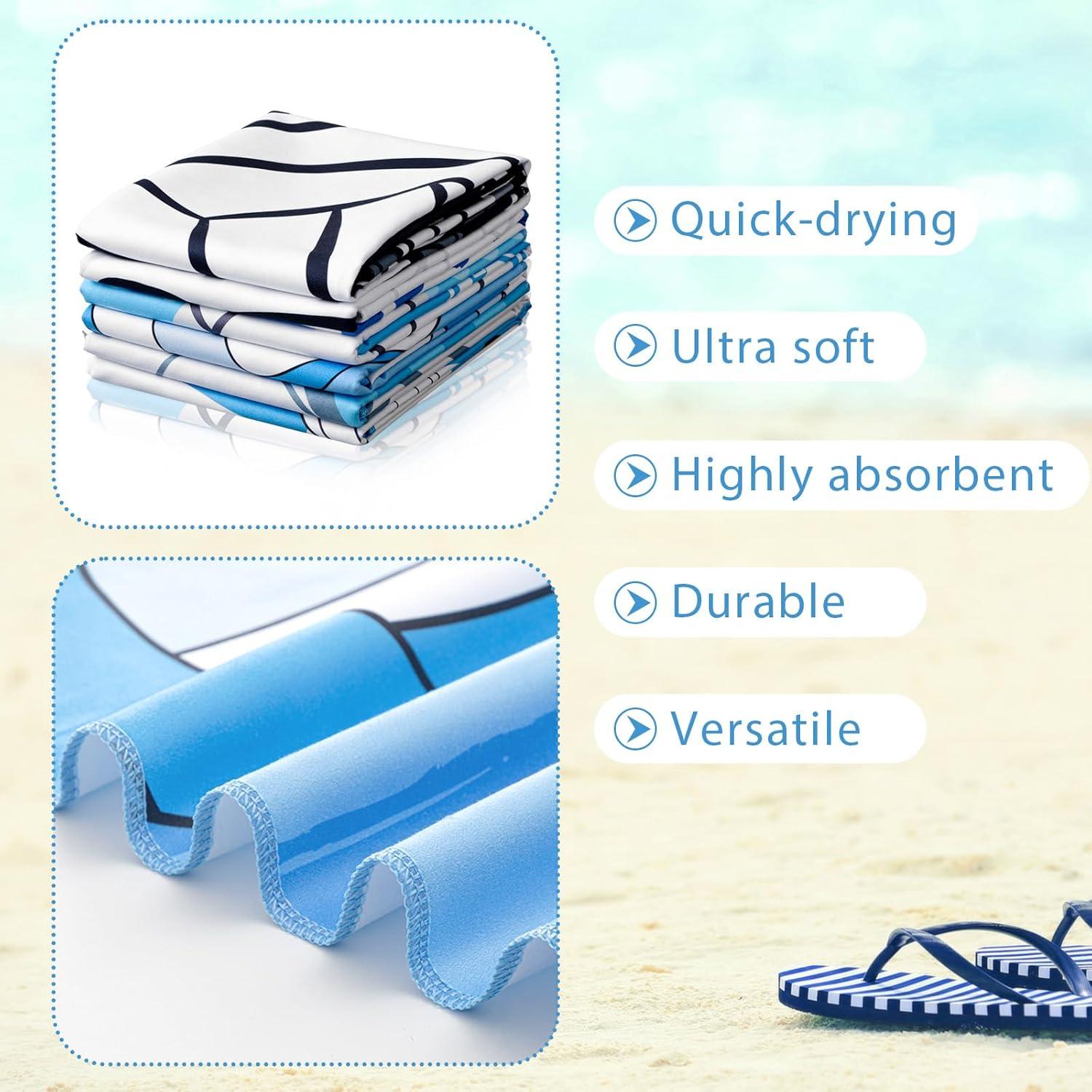 Toallas de Playa VitalCozy 6 Pzas Microfibra 71x150 cm Voleibol