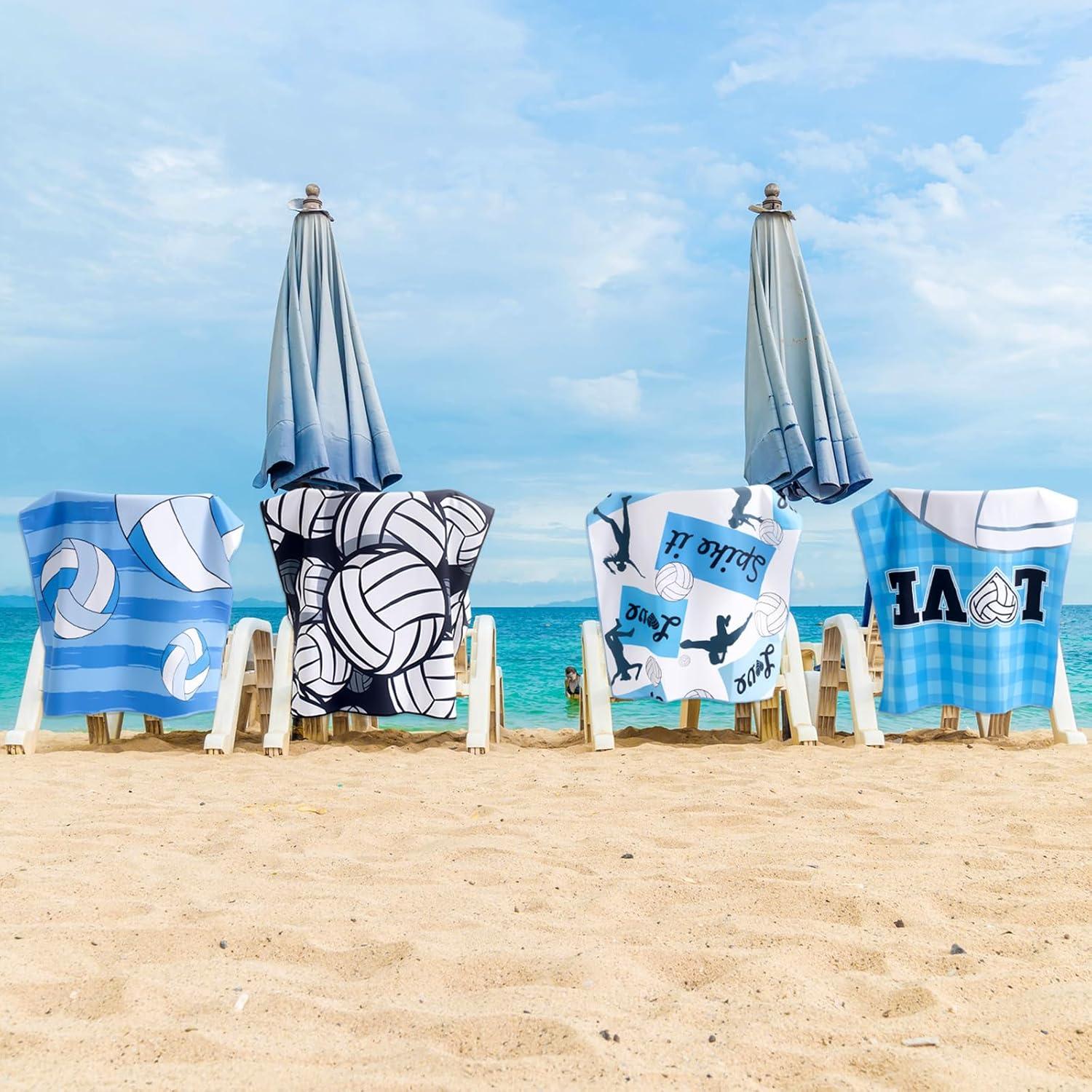 Toallas de Playa VitalCozy 6 Pzas Microfibra 71x150 cm Voleibol