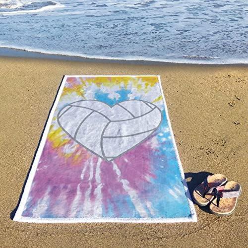 Toalla de Playa ChalkTalkSPORTS Corazón de Voleibol 152x76 cm
